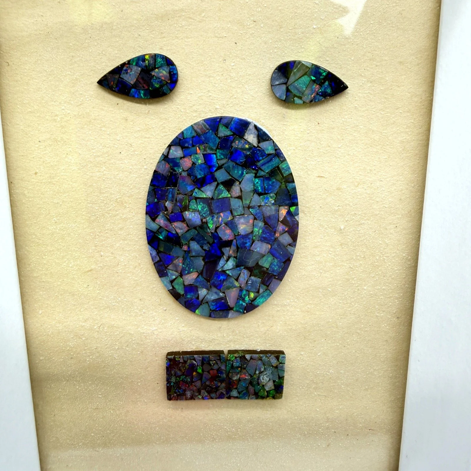 Vibrant Handmade Paua Shell Mosaic Wall Art Decor - Multicolor Framed Artwork - Image 4
