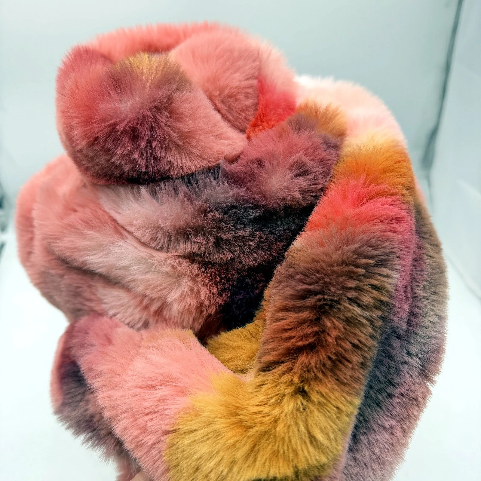 Floral Design Pink Faux Fur Throw Blanket Plush Soft Cozy Home Decor NEW - Image 2