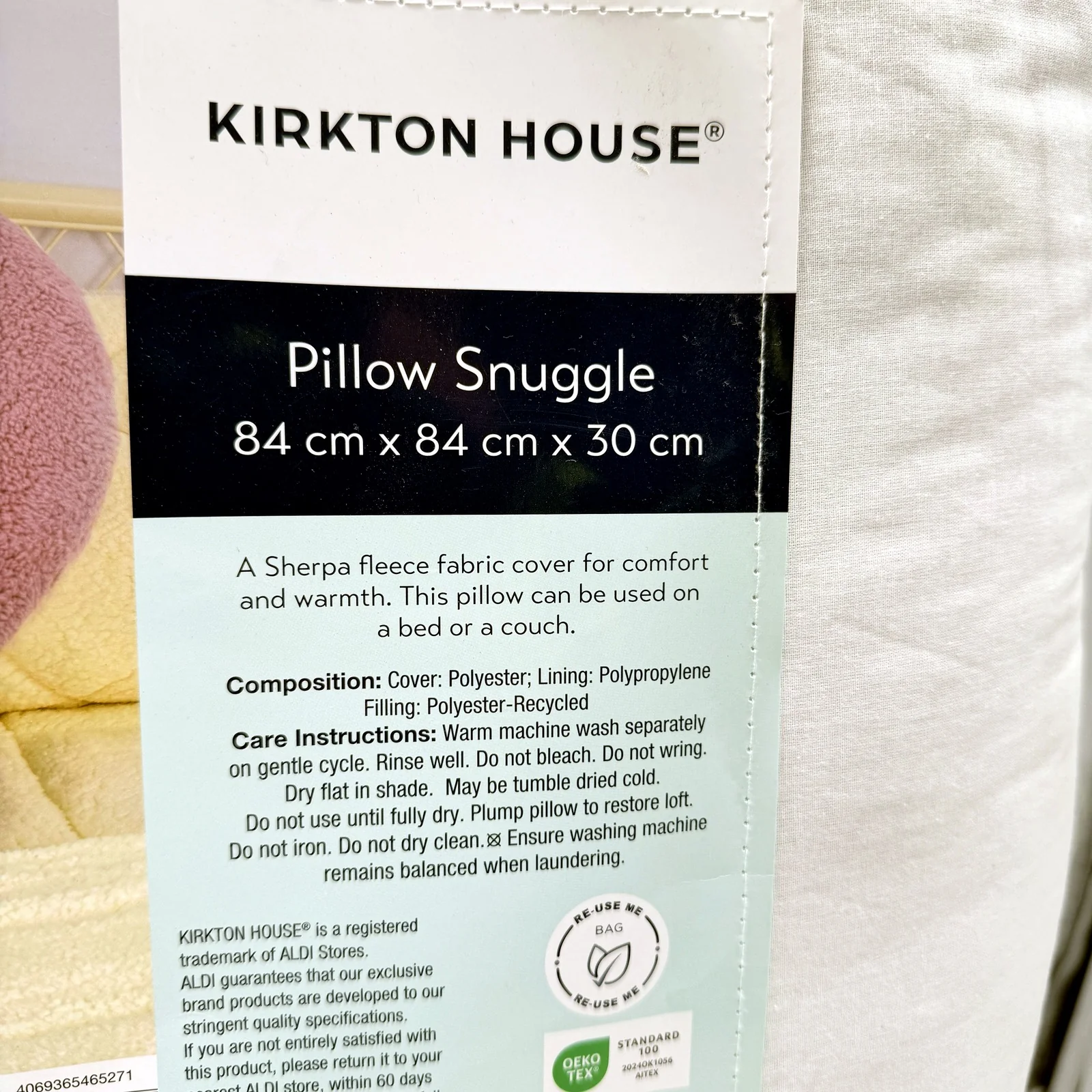 Pink Sherpa Fleece Snuggle Pillow Soft Cozy Comfort U Shaped Bed Cushion NEW - Image 4