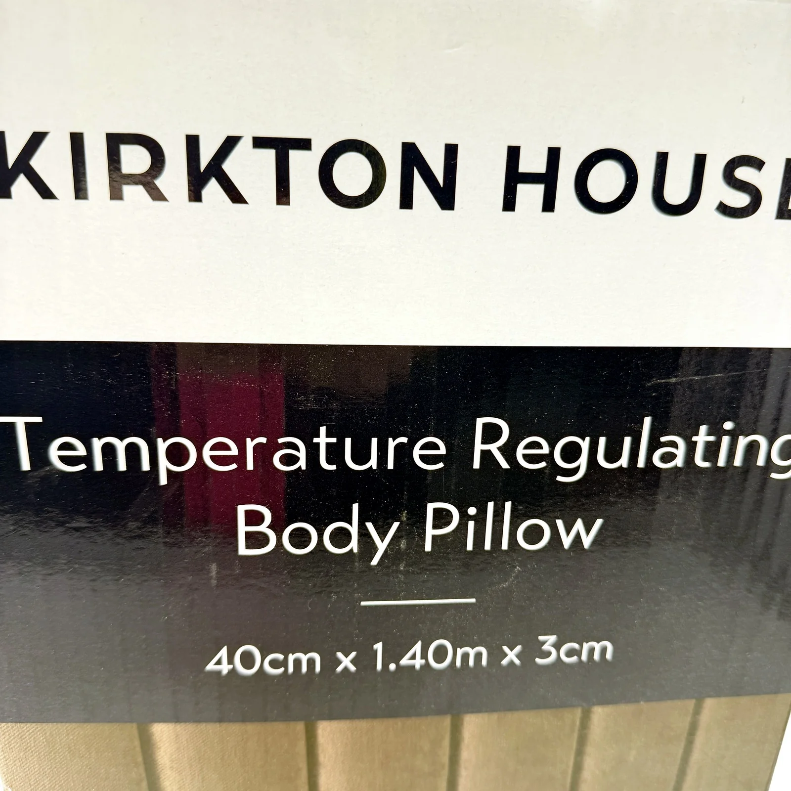 Premium White Temperature Regulating Body Pillow White 40cm x 1.40m 3cm NEW - Image 2