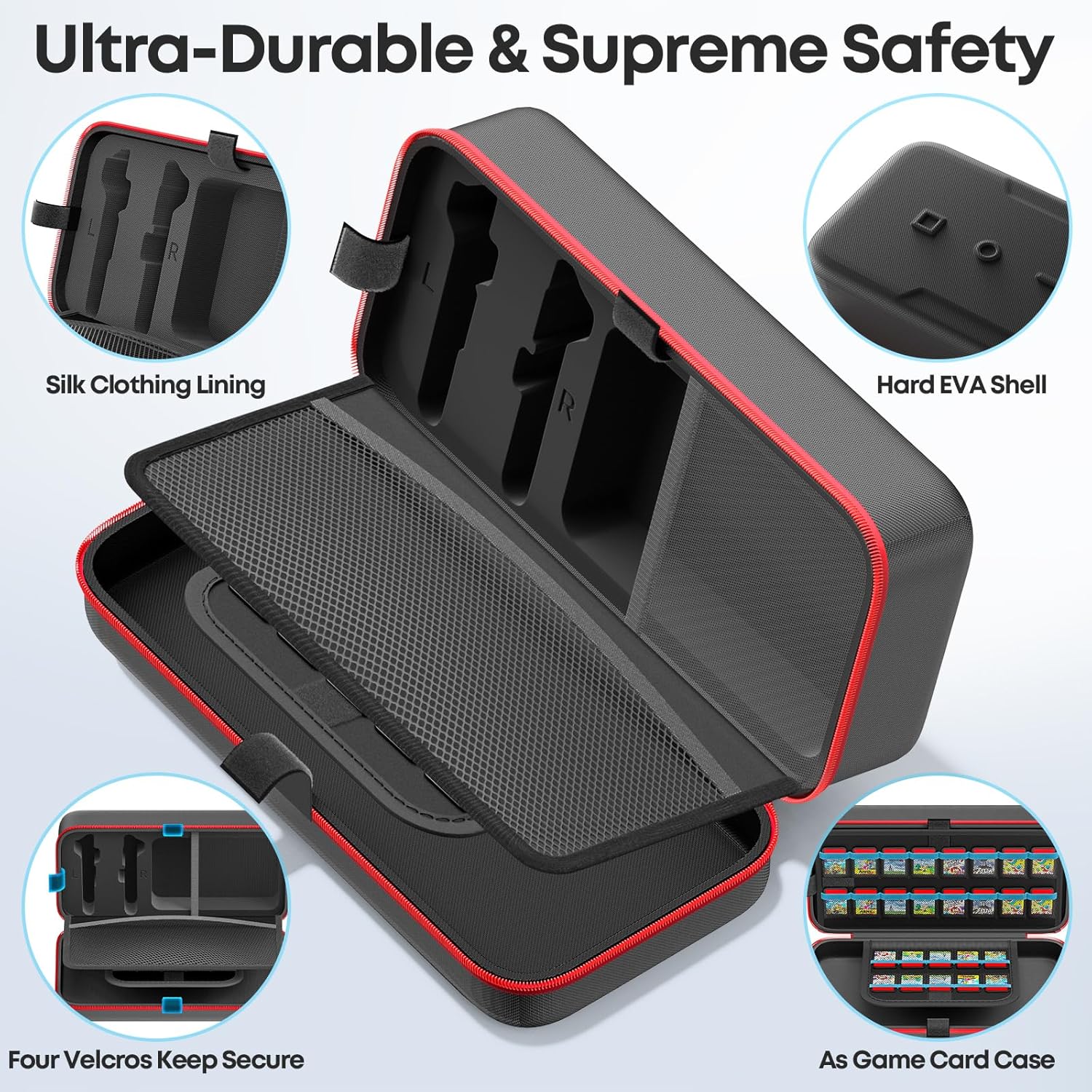 OIVO Nintendo Switch Carrying Case Protective Storage Portable Slim Design NEW - Image 5