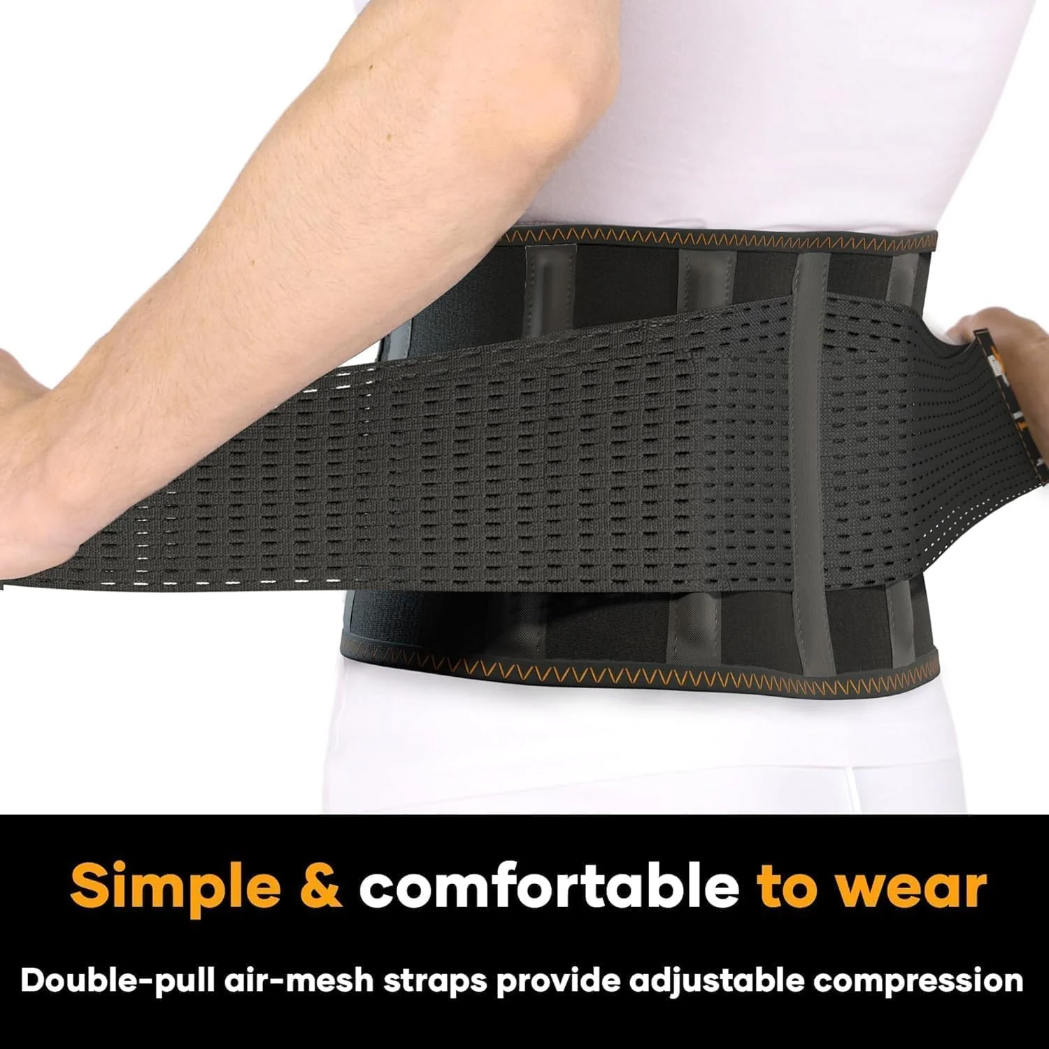 MEDiBrace Lumbar Support Brace with Ergonomic Pad Black Size MED 28" to 34 NEW - Image 7