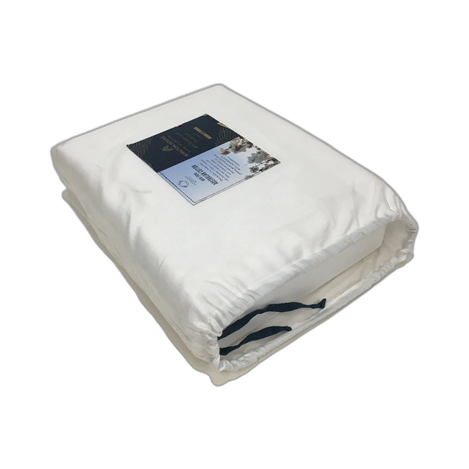 Luxury Bedding Bright White Blue Rim 410 Thread Count Cotton Sheet Set KING NEW - Image 7