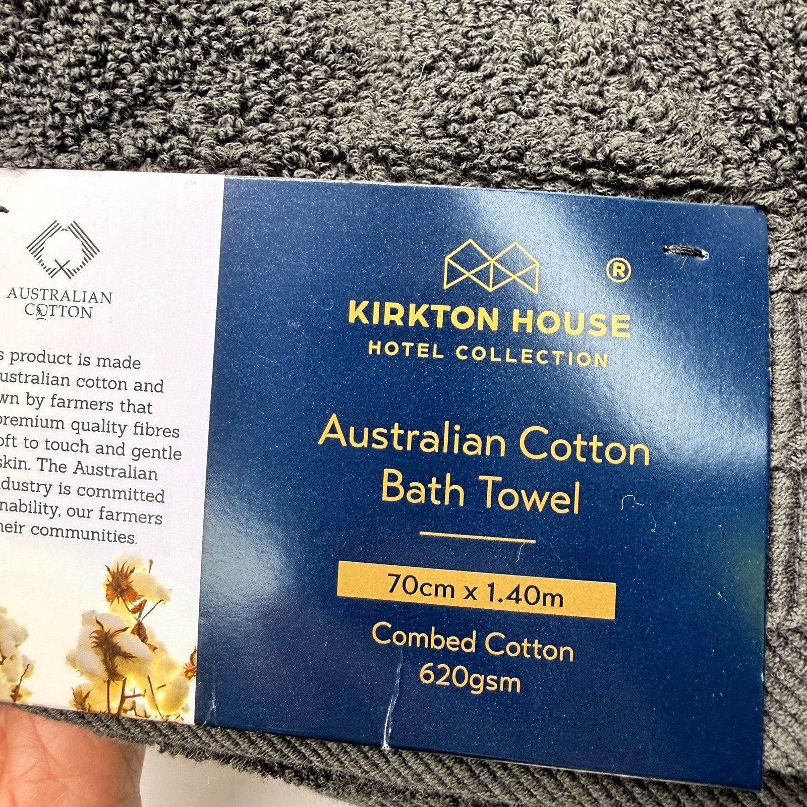 Soft & Absorbent 3 Piece Charcoal Grey Baths Towel Luxury Cotton NEW - Image 2