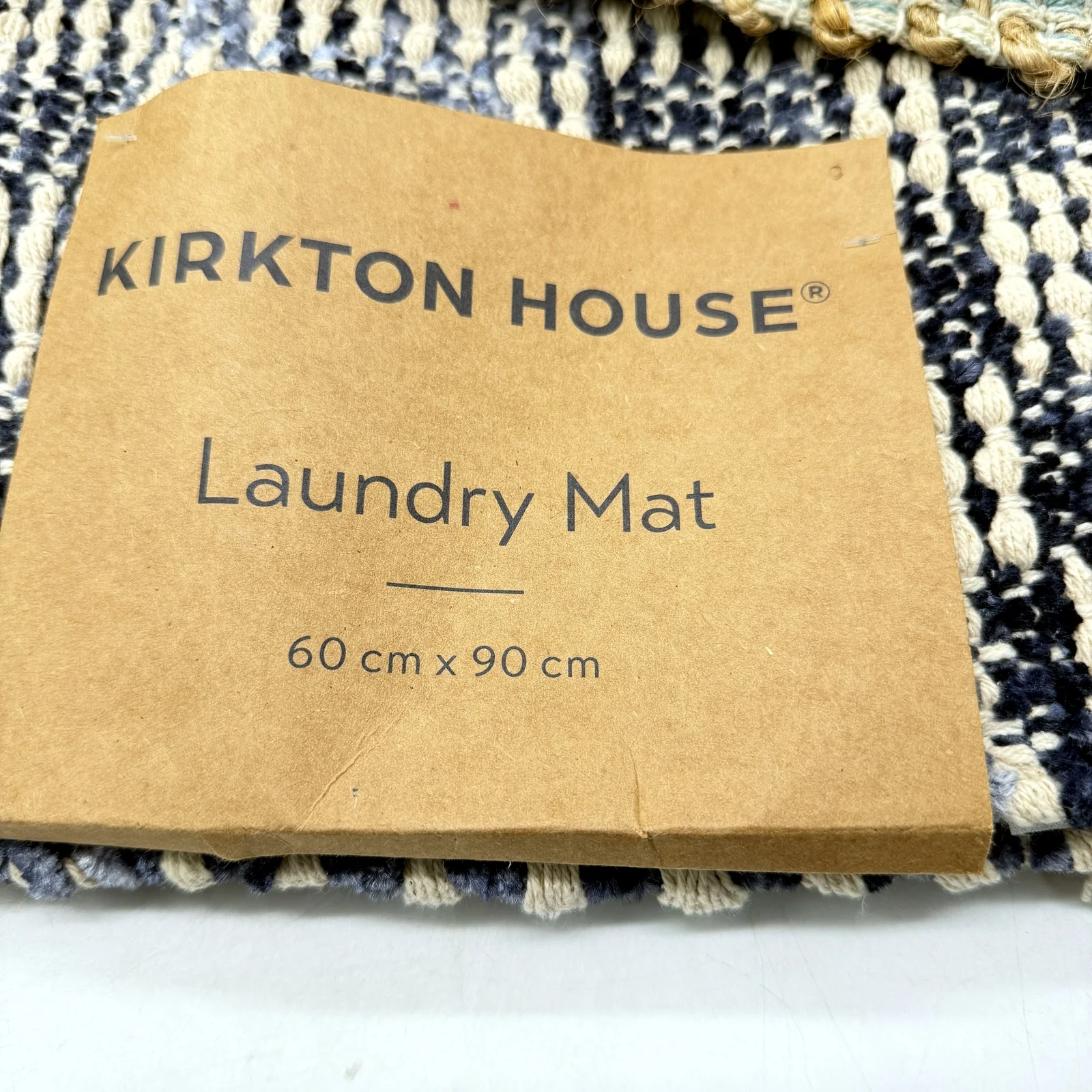 Sturdy & Practical Aqua & Navy Coloured Raw Textured Laundry Matts NEW - Image 9