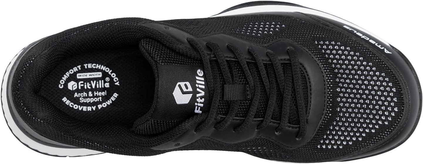 FitVille Breathable Cushioned Tennis Shoes Badminton, Pickleball WIDE US 10 NEW - Image 7