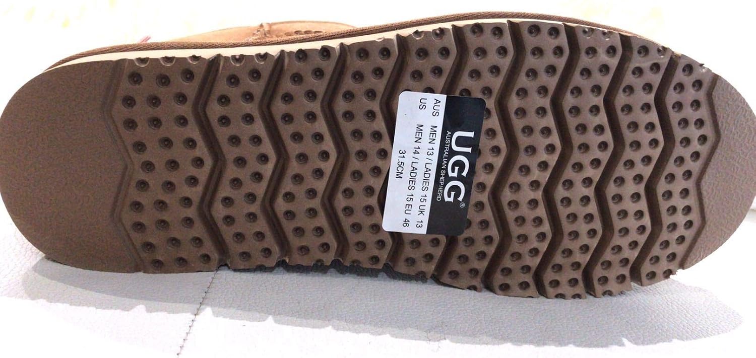 UGG OZ Shepherd Twinface Sheepskin Ankle Boots Chestnut Men 4 Women 6 NEW - Image 3