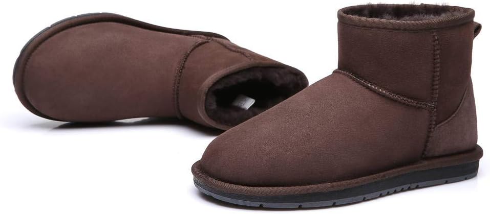 UGG Oz SHEPHERD Unisex Sheepskin Ankle Boots Chocolate Size Mens 9 Ladies 11 NEW - Image 7