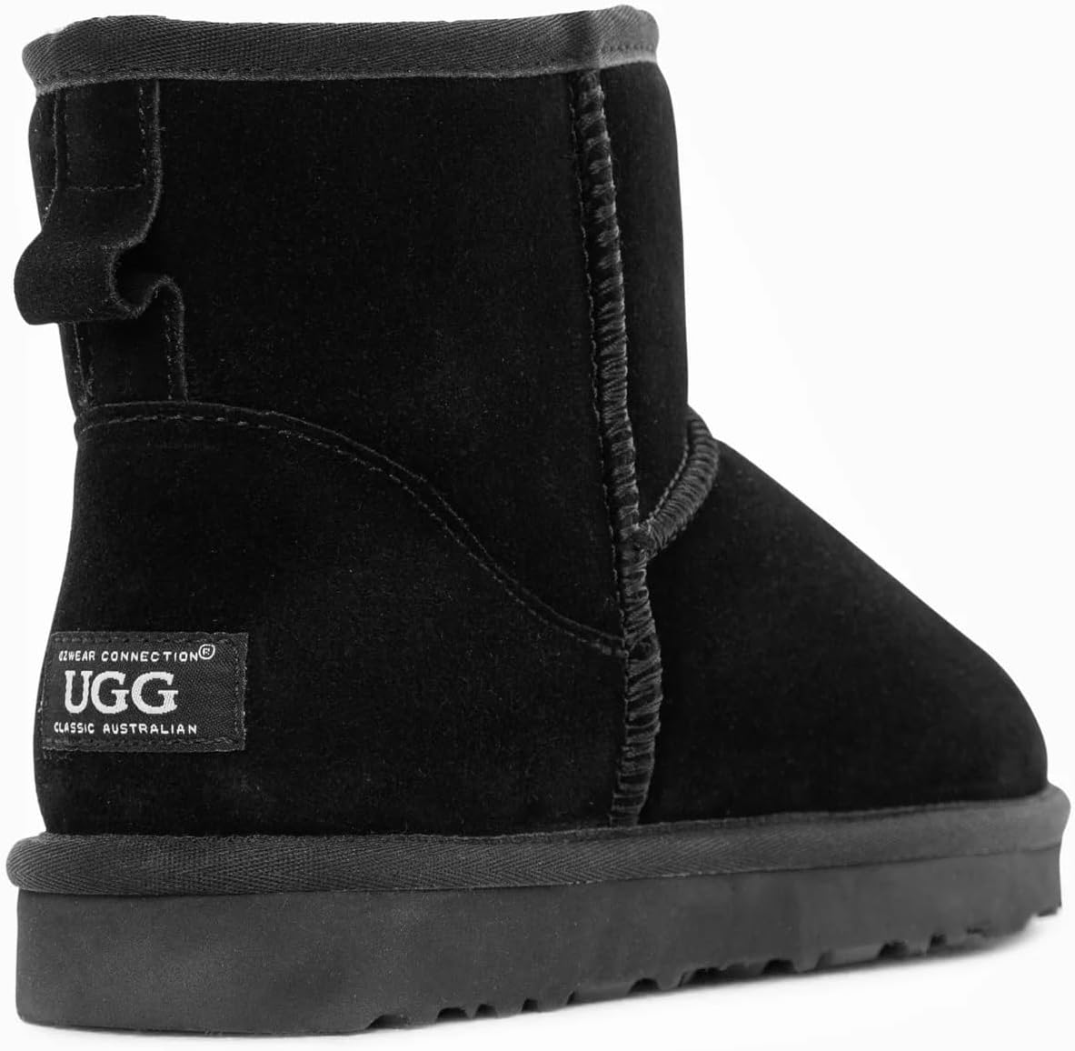 UGG OZWild Mens Classic Australian Sheepskin Ankle Boots, Black, EU 40 NEW - Image 2