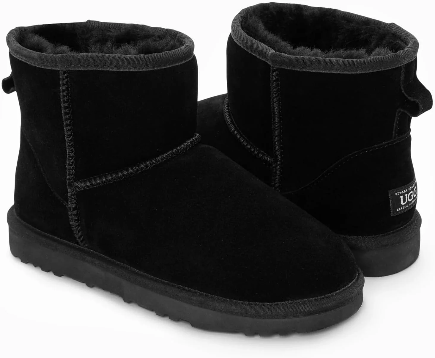 UGG OZWild Mens Classic Australian Sheepskin Ankle Boots, Black, EU 40 NEW - Image 7