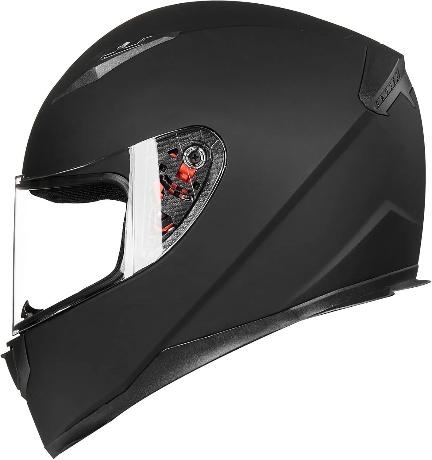 ILM Motorcycle Full Face Helmet Matte Black Detachable Winter Neck Guard LRG NEW - Image 4
