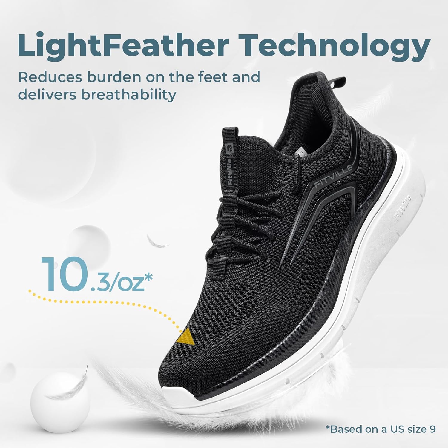 FitVille Extra Wide Fit Slip-On Road Running Shoes Arch Support WIDE US 8.5 NEW - Image 5