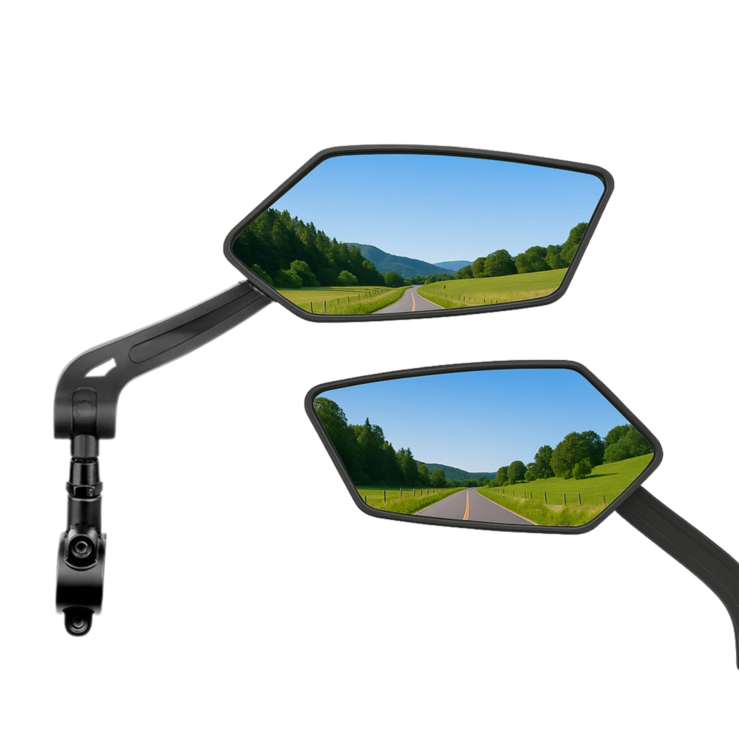 AOPETSCI Adjustable 360° Rear View Bike Mirrors, Universal Fit, Black NEW