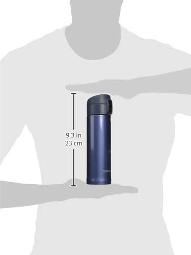 ZOJIRUSHI Stainless Steel Drink Flask with Slicksteel Interior 16 oz Smoky NEW - Image 8