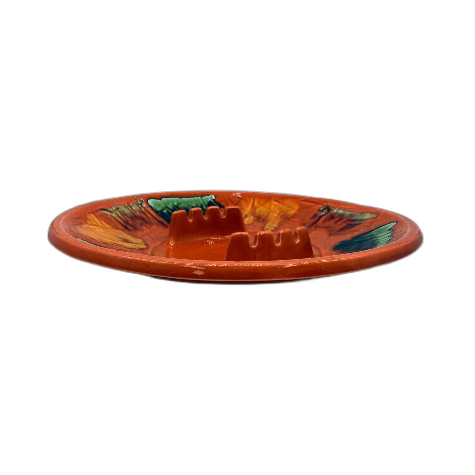 VINTAGE Calif USA Decorative Orange Ceramic Plate for Home Decor 32cm Diameter - Image 2