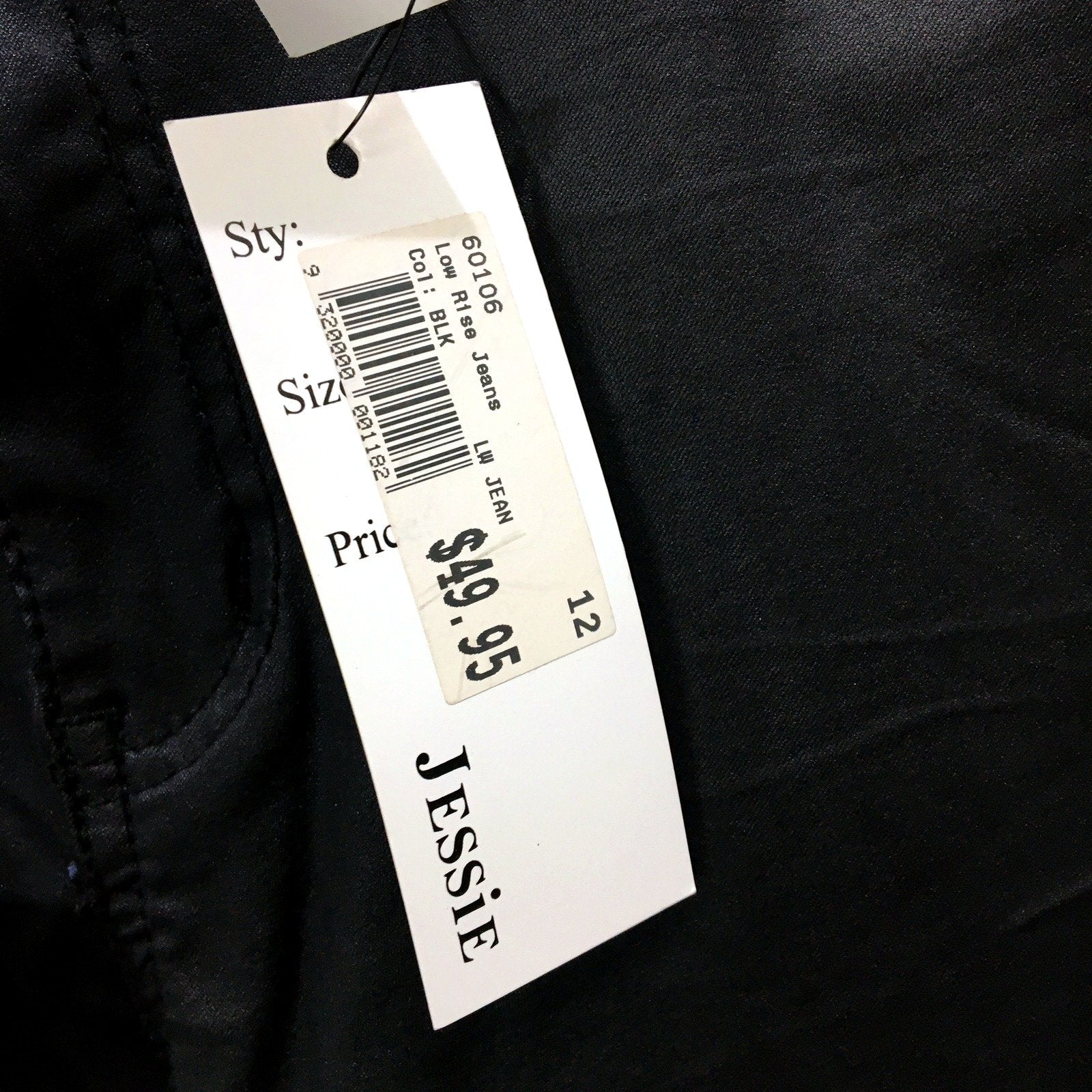 Jessie Womens Skinny Jeans High Waisted Cotton Blend Black Size 12 NEW - Image 4