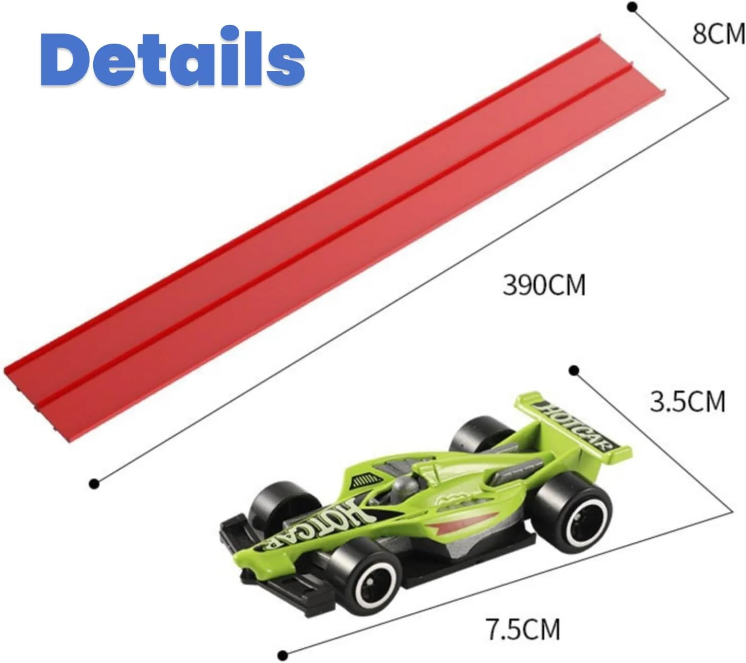 HOUSYLOVE 360° Rotating DIY Racing Track Starter Set, 3.9m Length, Vehicles DEMO - Image 4