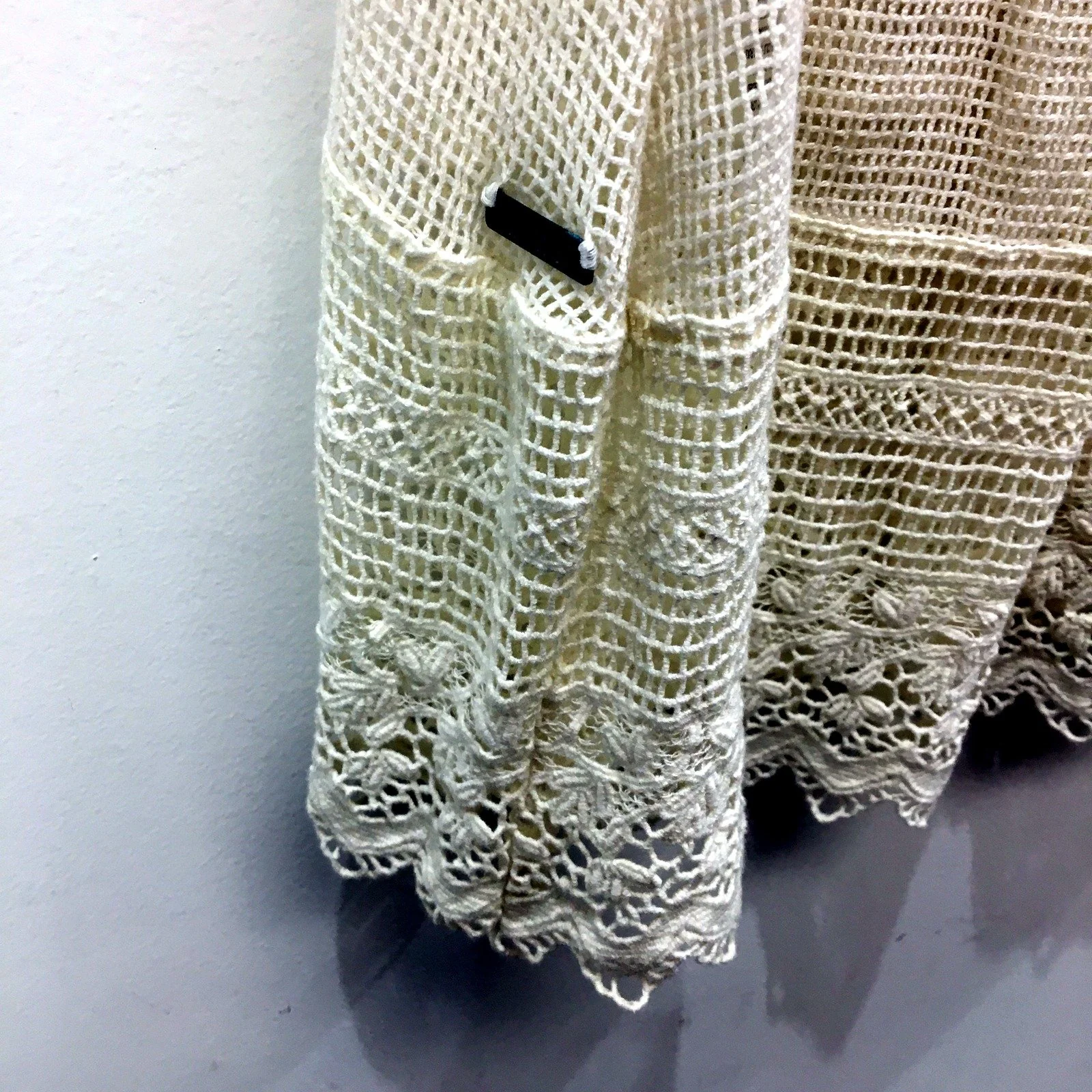 Roxy Womens Crochet Tank Top with Lace Trim in Cream, Size Small - Image 4