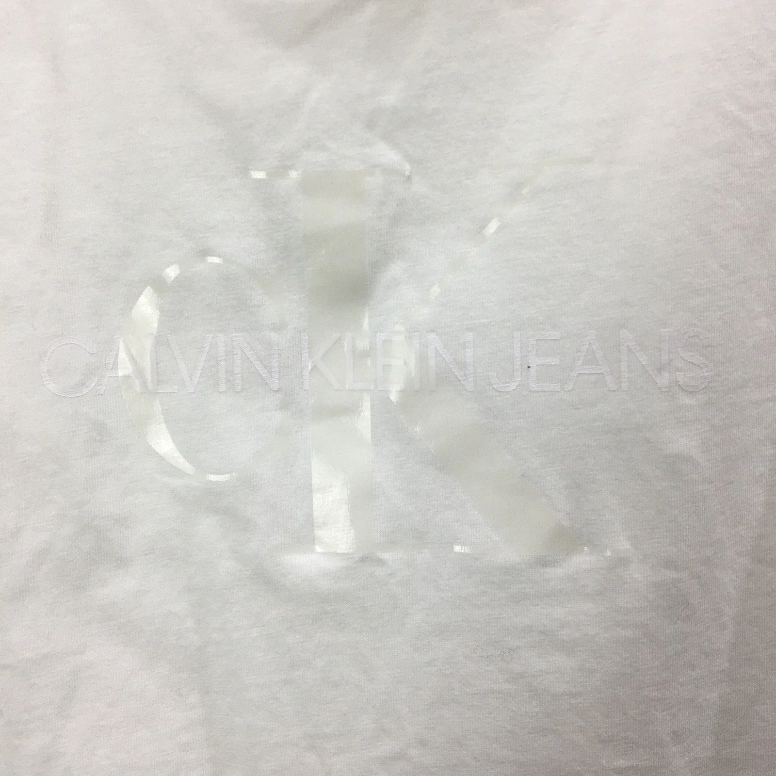 Calvin Klein Tank Top Cropped Womens Cropped Tank Top in Soft White Cotton, Sz S - Image 4