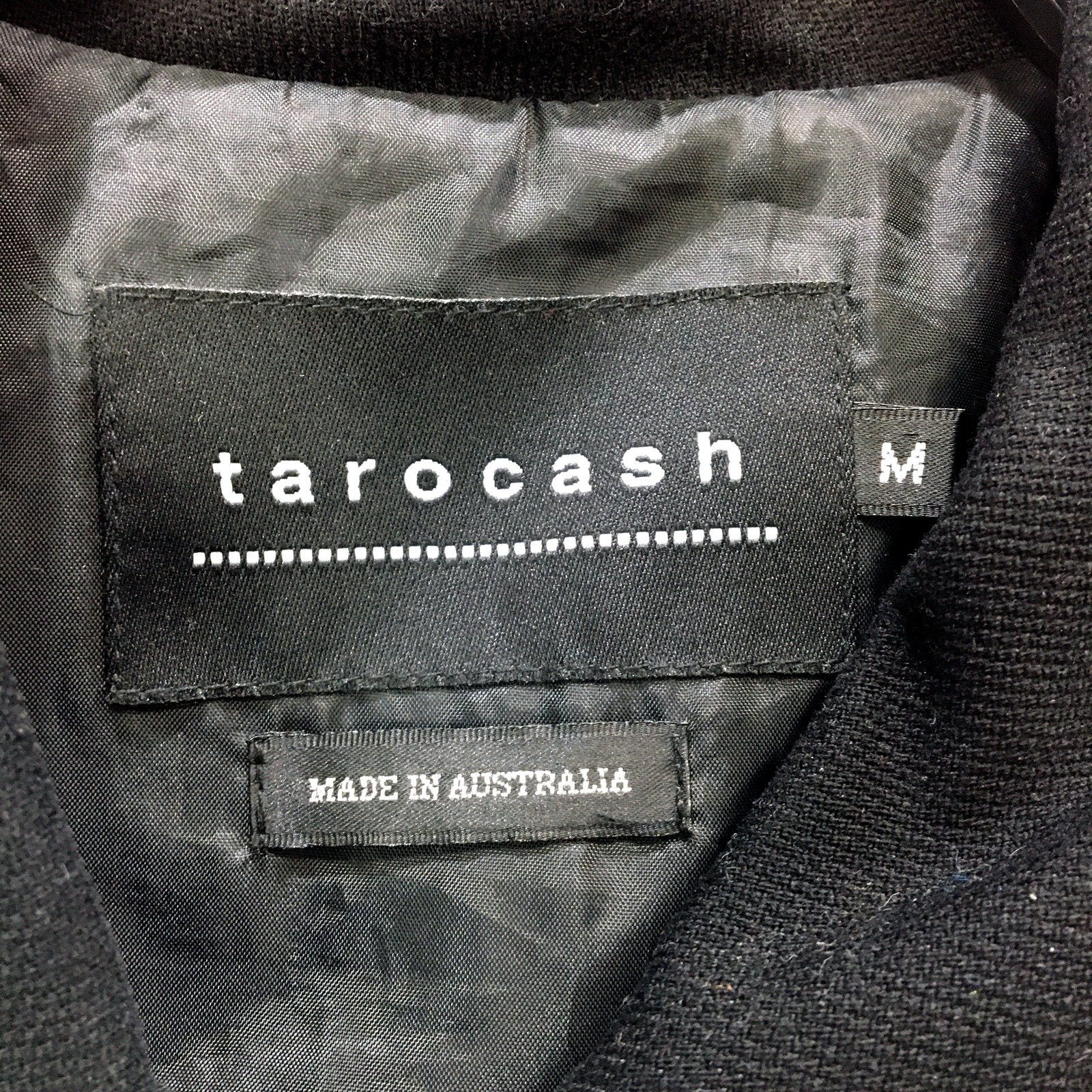 Tarocash Mens Collared Zip-Up Jacket in Black - Comfortable Fit Size M - Image 5