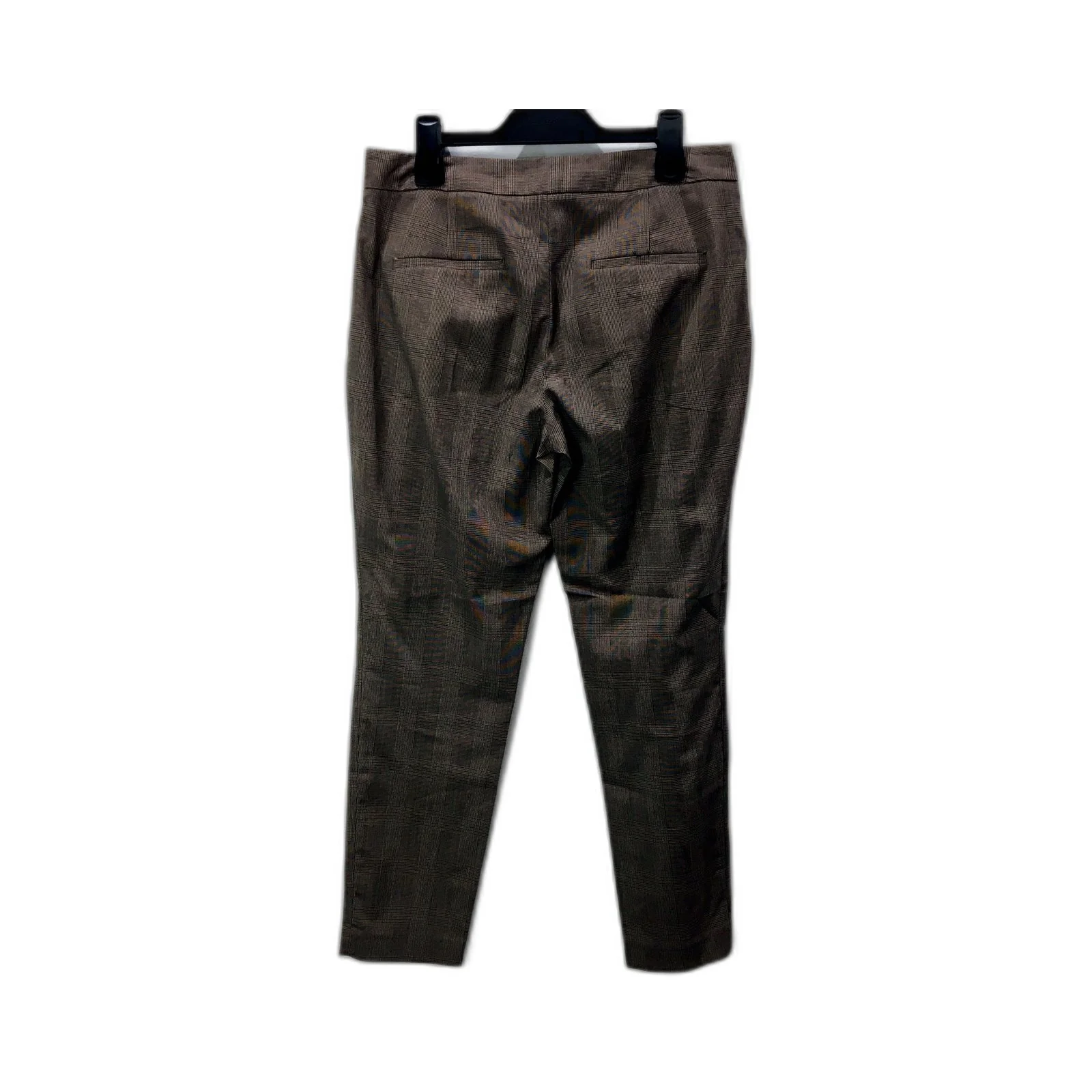 Zara Womens Pleated Brown Plaid Dress Pants Size 8 NEW - Image 2