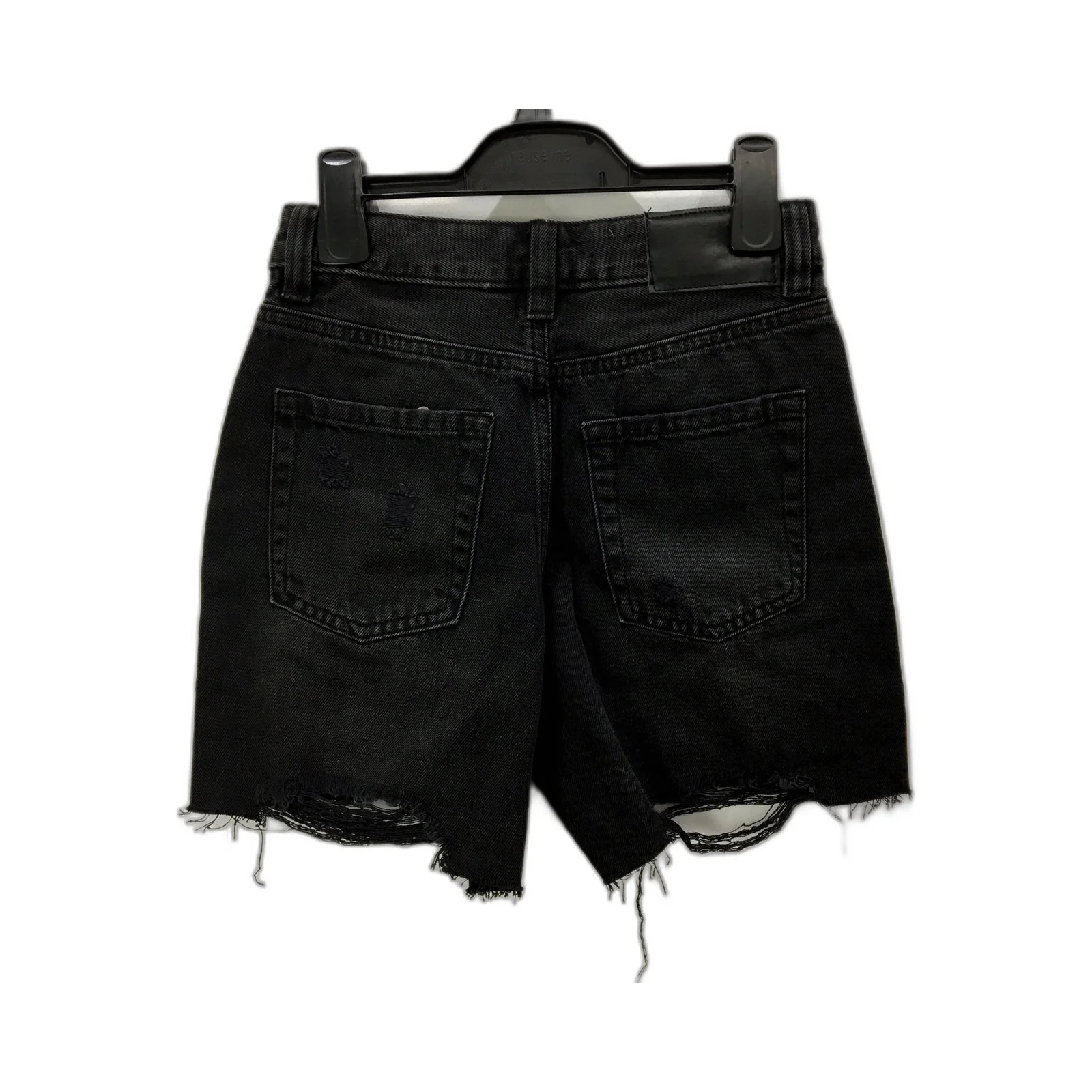 Jay Jays Womens Black Denim Shorts with Frayed Hem in Size 4 NEW - Image 2