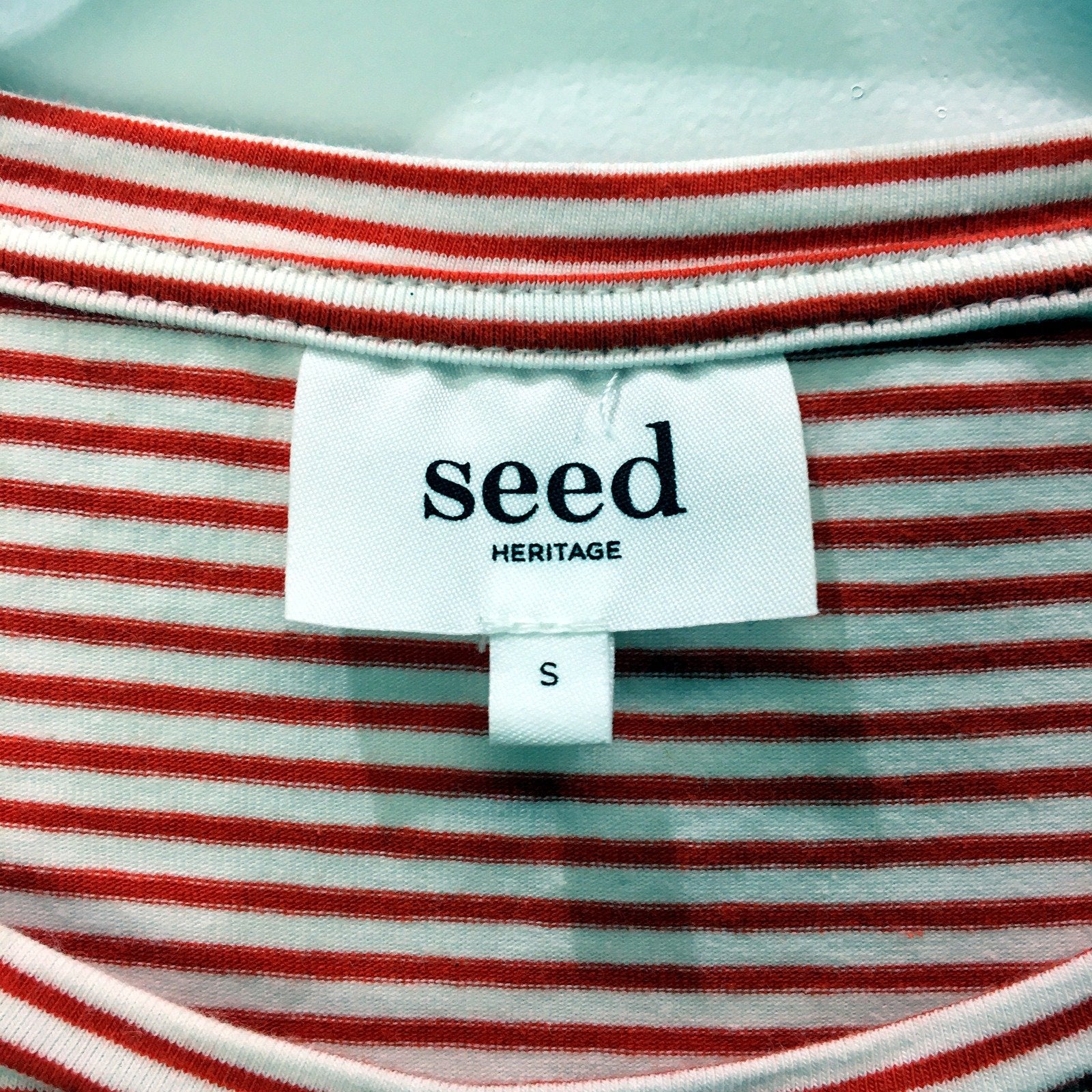 Seed Heritage Womens Striped Dress Elastic Comfortable Red and White Size S - Image 3
