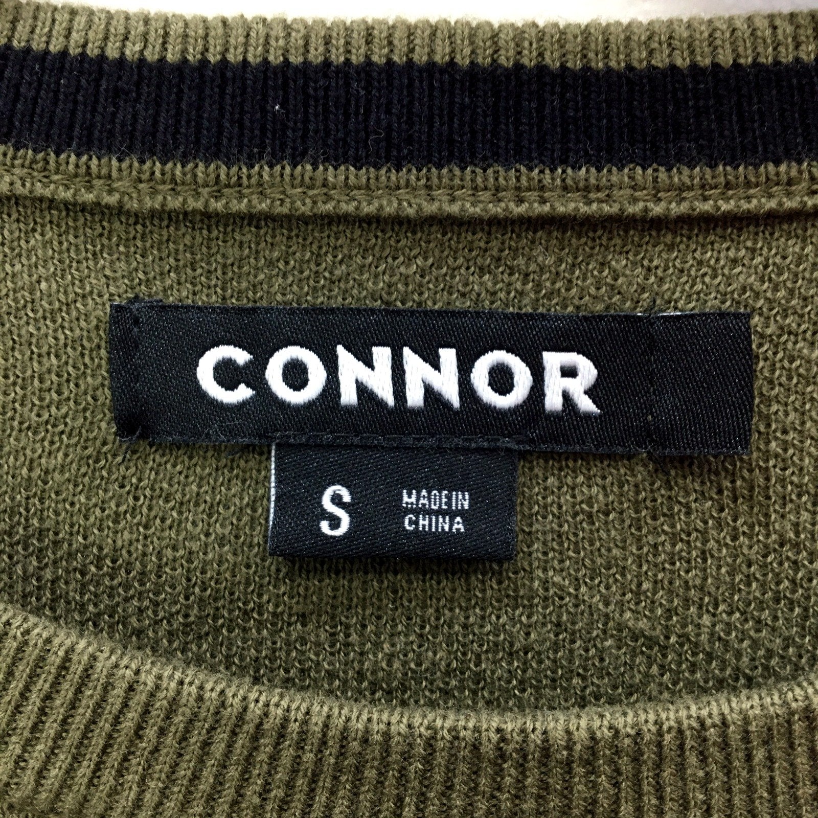 Connor Mens Colorblock Pullover Sweatshirt Olive Multi Color Size S - Image 3