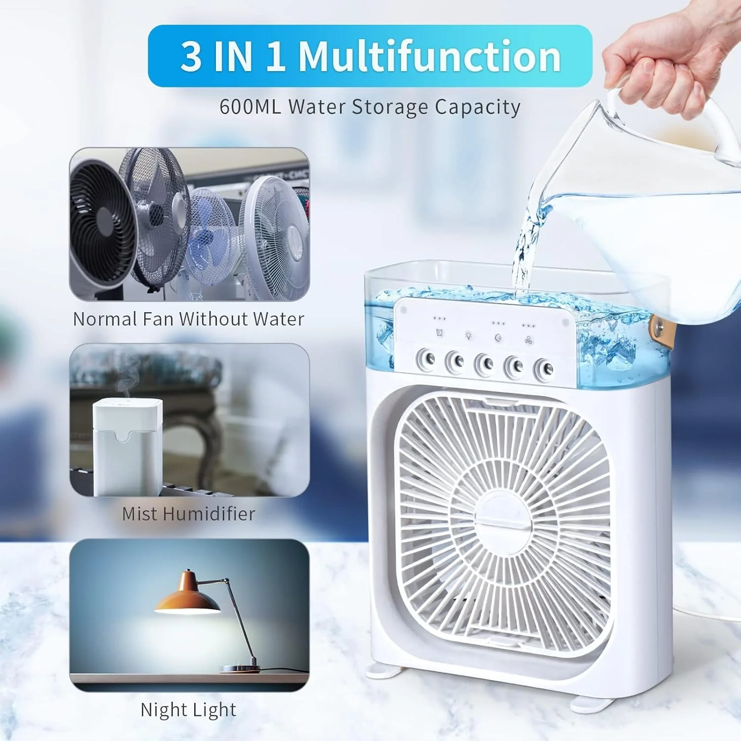 QUIXNOVA Evaporative Mobile Air Conditioners Air Cooler with LED DEMO - Image 2