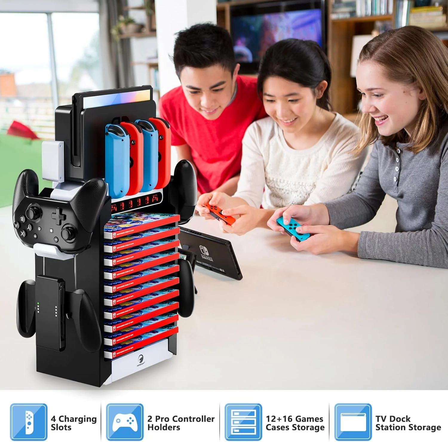 HONCAM Multifunctional Charging Station Organizer with Controller Storage NEW - Image 5