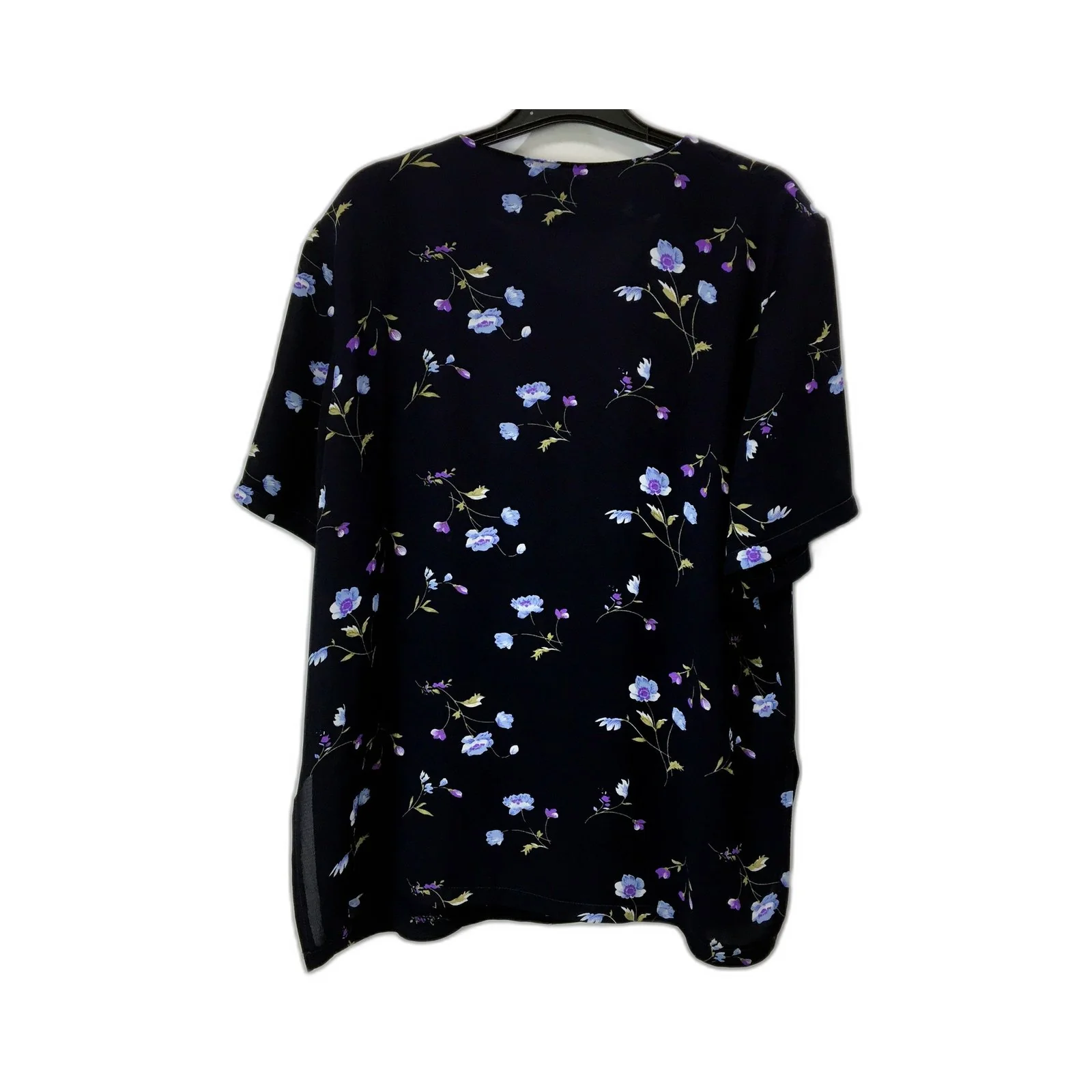 Aussie Girl Womens Floral Print Button-Down Blouse Multi Color with and Size M - Image 2