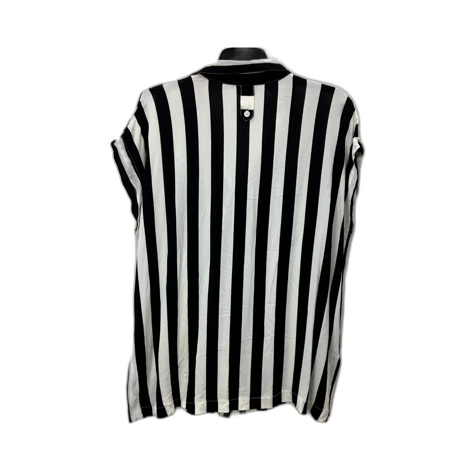 Sandra Soulos Womens Button-Down Shirt Black and White Striped Size 14 - Image 2