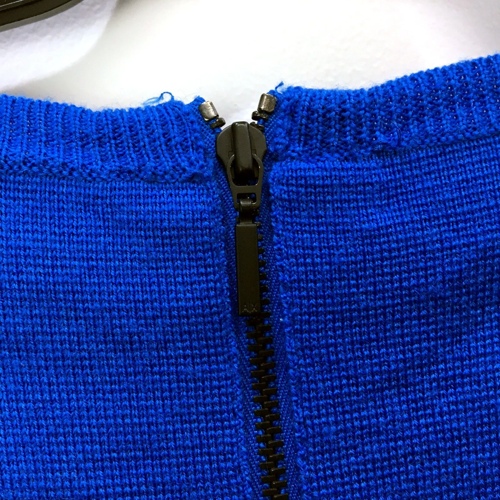 Armani Exchange Womens Blue Long Sleeve Dress Comfortable Knit Top Size Small - Image 3