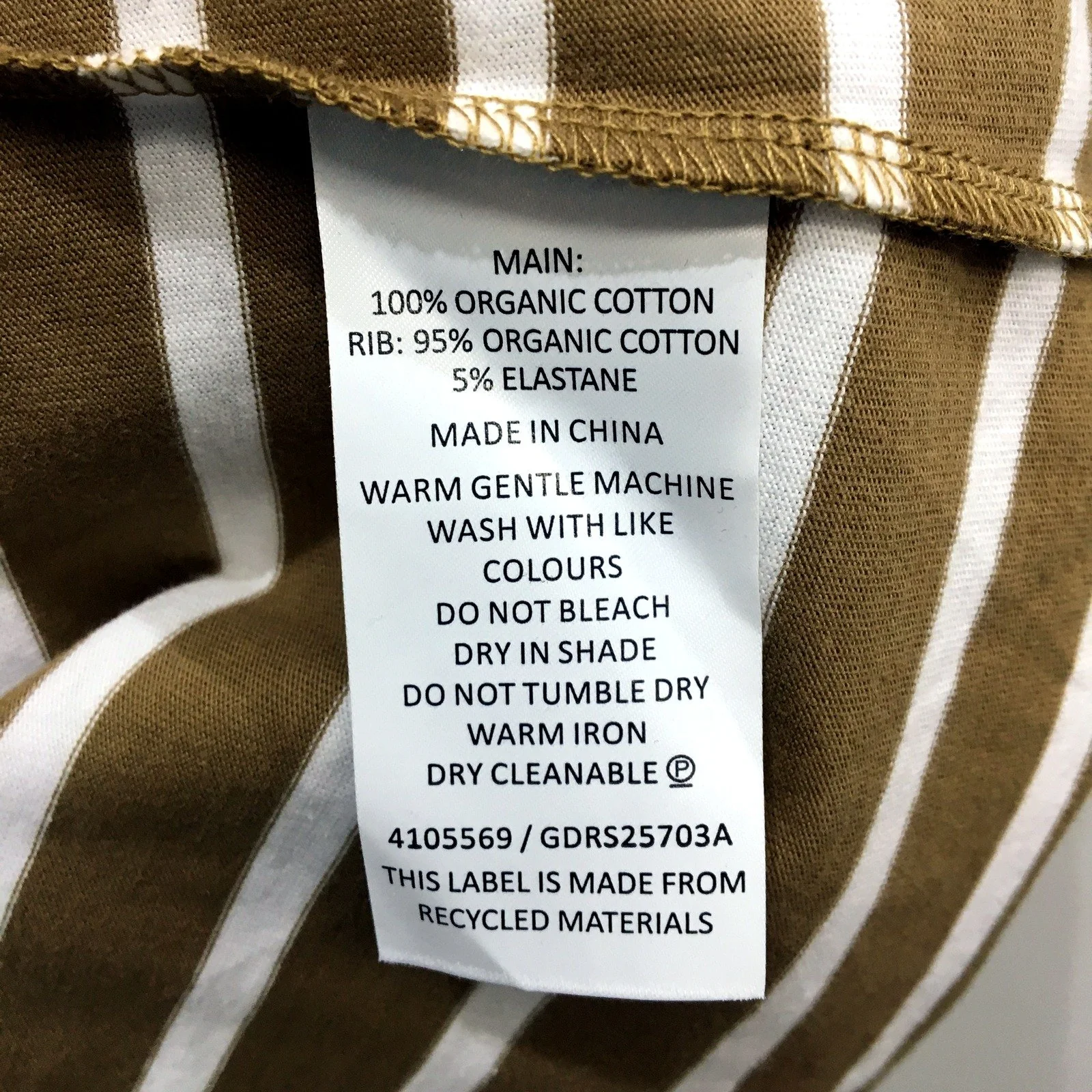 Grab Denim Womens Striped Jersey Mini Dress in Brown & White Size 10 NEW - Image 4