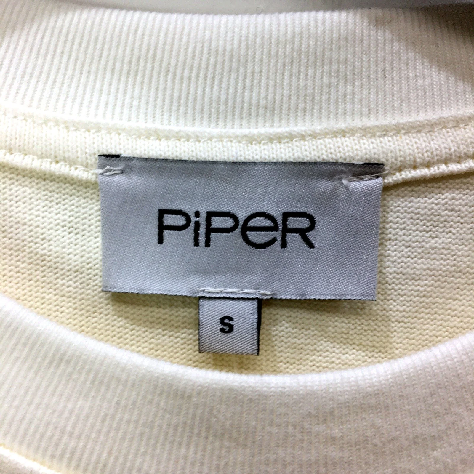Piper Womens Organic Cotton Jersey Pullover Dress in Cream, Size S NEW - Image 3
