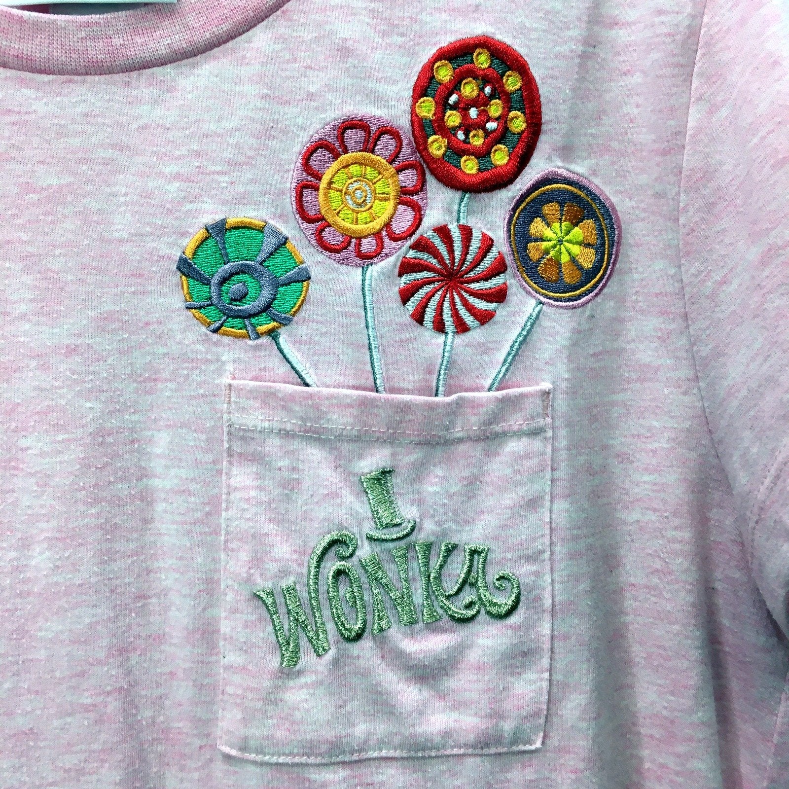 Willy Wonka T-Shirt & the Chocolate Factory Womens Pink Pullover Sweatshirt - Image 5