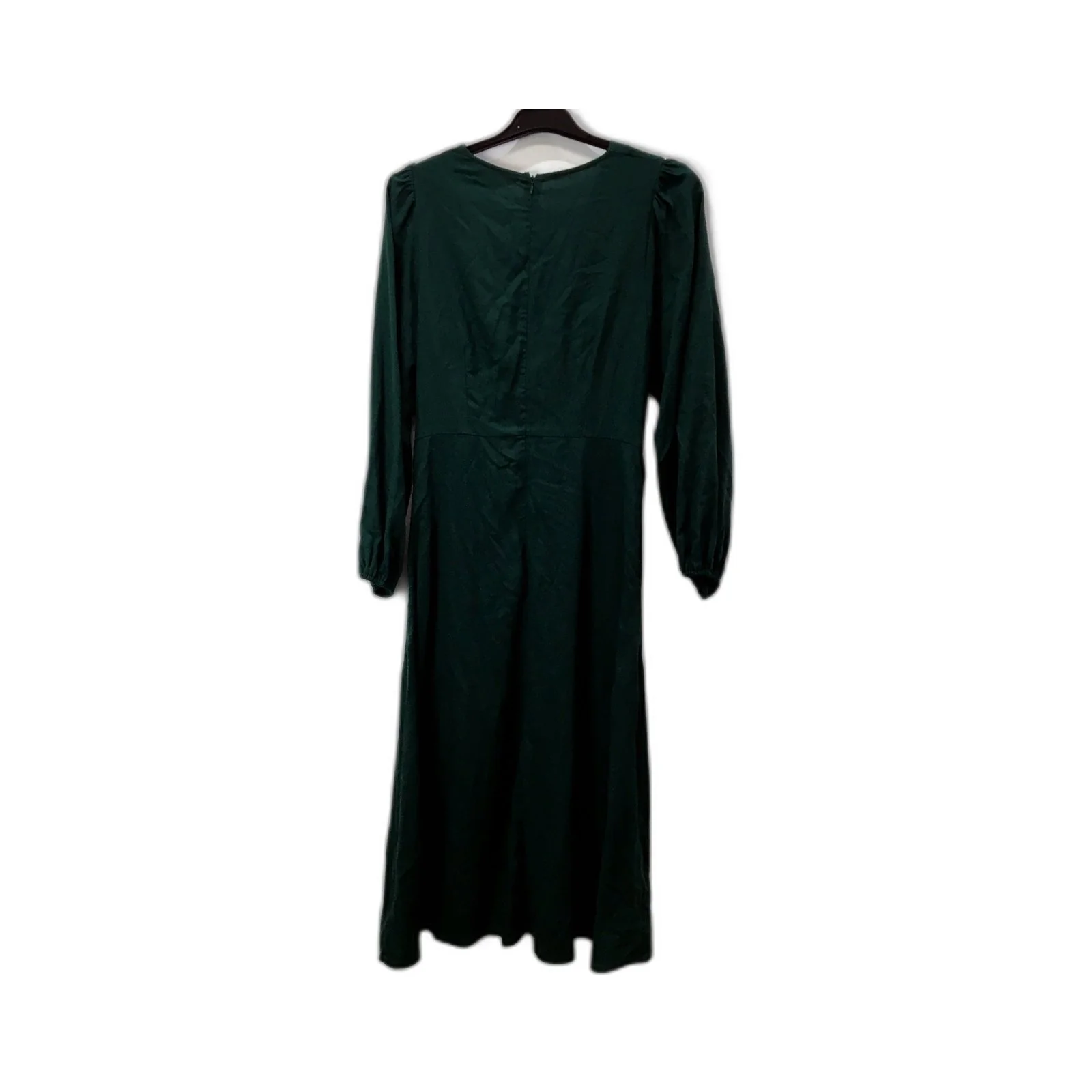 Sunny Girl Womens Twist Front Midi Dress in Dark Green, Size 12 NEW - Image 2