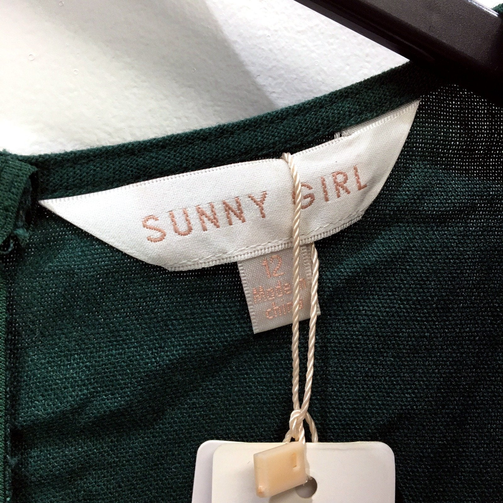 Sunny Girl Womens Twist Front Midi Dress in Dark Green, Size 12 NEW - Image 5