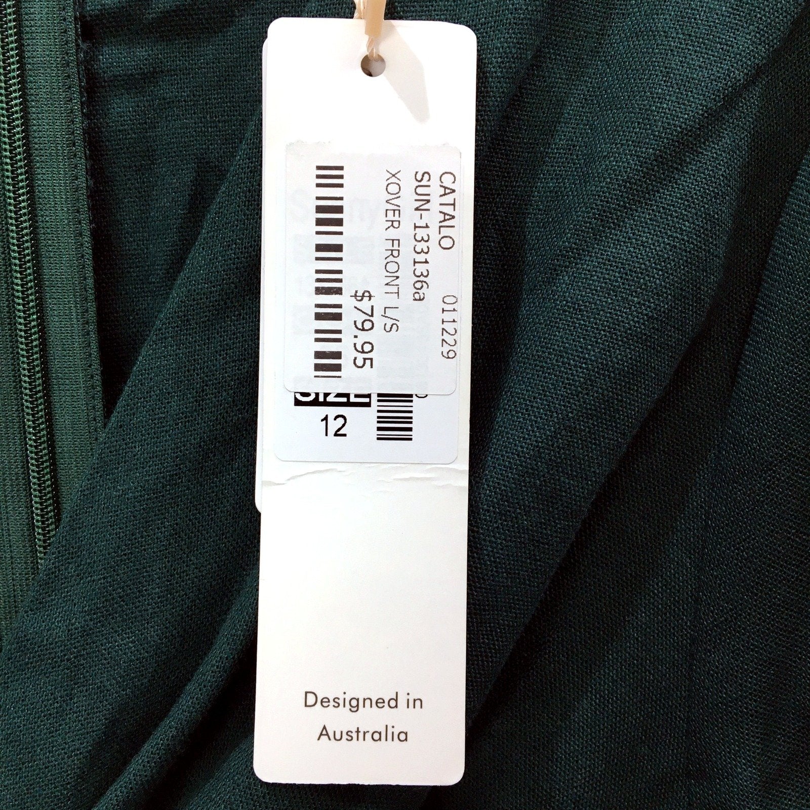 Sunny Girl Womens Twist Front Midi Dress in Dark Green, Size 12 NEW - Image 6