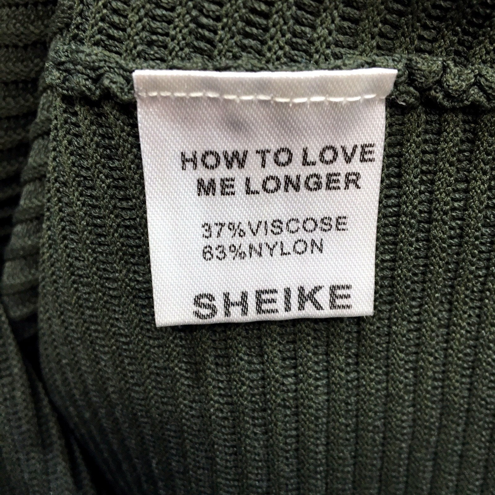 Sheike Womens Fifi Ribbed Knit Puff Sleeve Dress in Khaki, Size M NEW - Image 6
