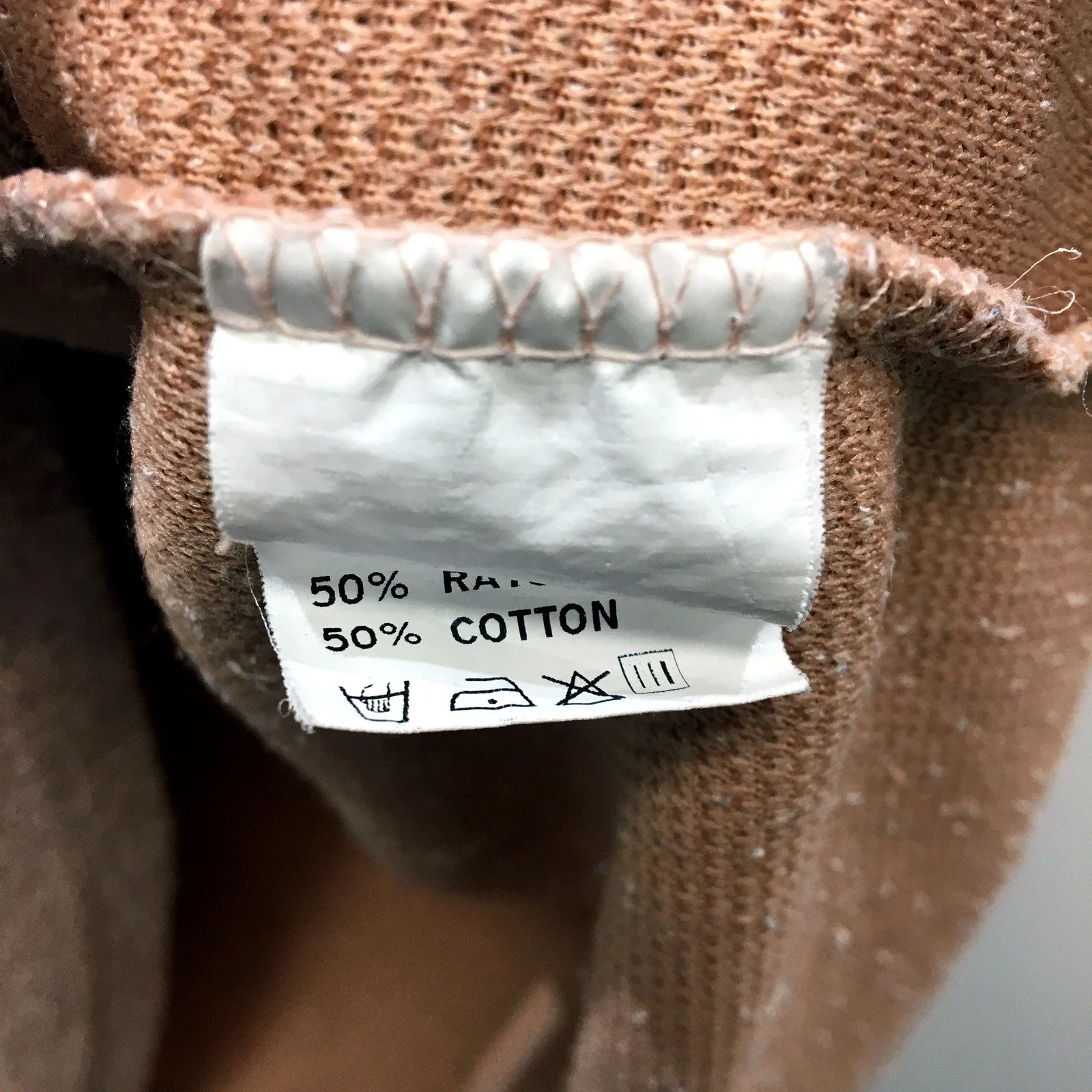 Kiik Womens Oversized Turtleneck Poncho Shawl Soft Rayon Cotton Size M - Image 6