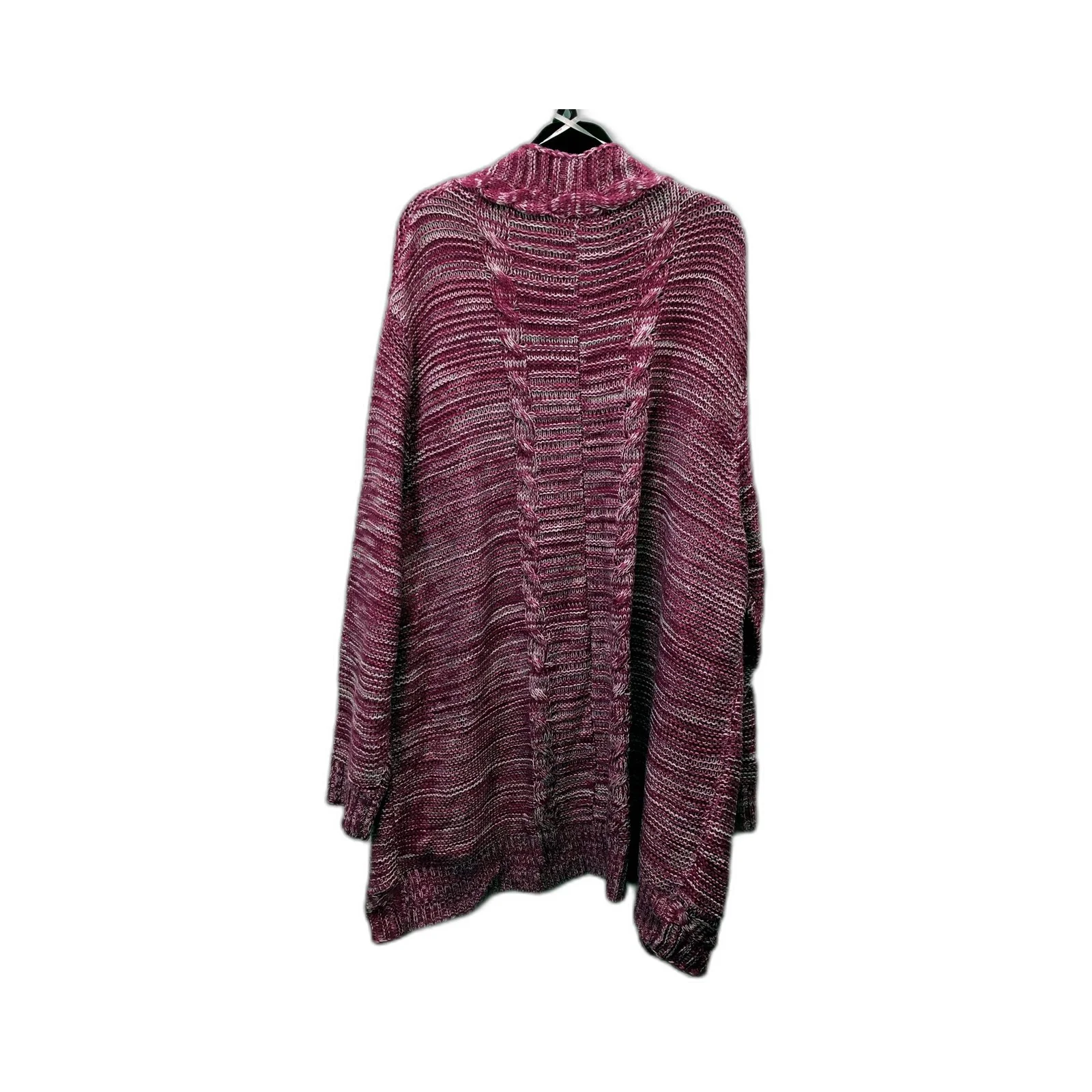 Millers Womens Striped Open Front Cardigan Sweater Pink Gray Loose Fit Size XXL - Image 2