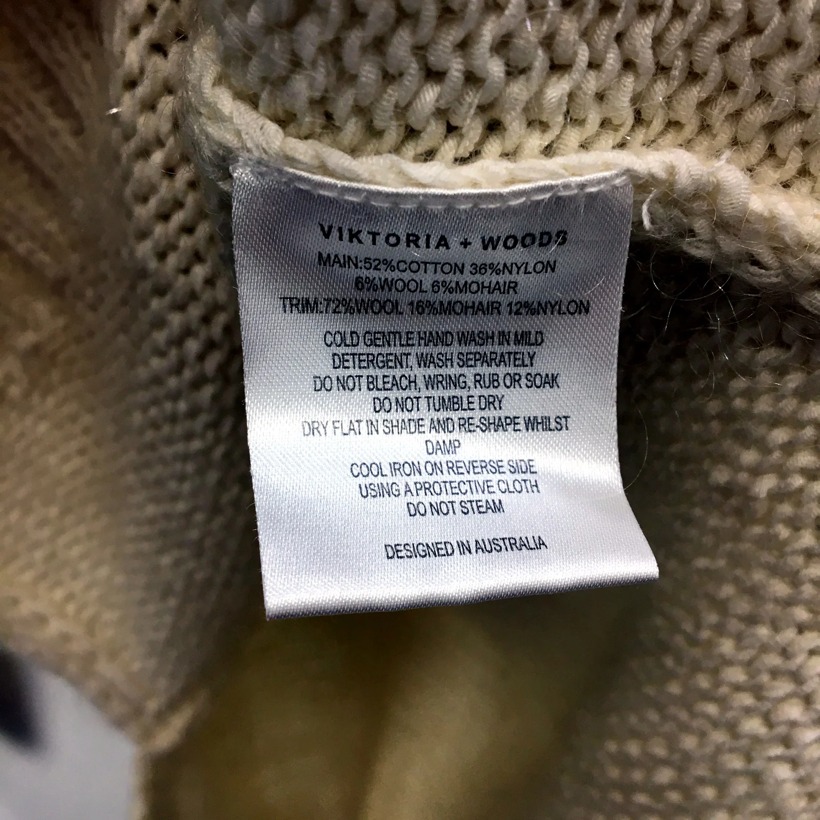 Victoria & Woods Womens Chunky Cable Knit Pullover Sweater Cream Size 0 - Image 7