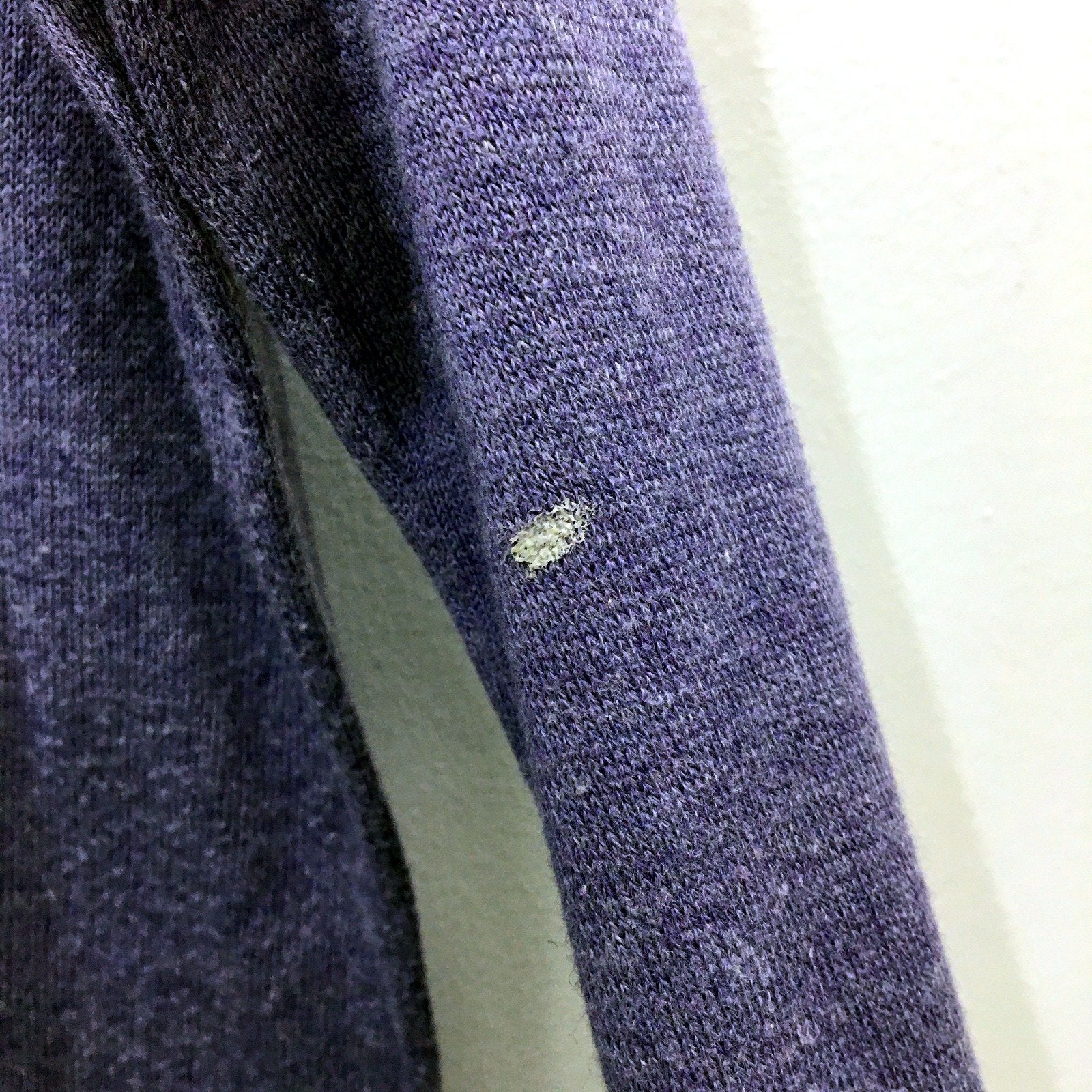 Women's Tommy Hilfiger Purple V-Neck Pullover Sweatshirt in Size Small - Image 3