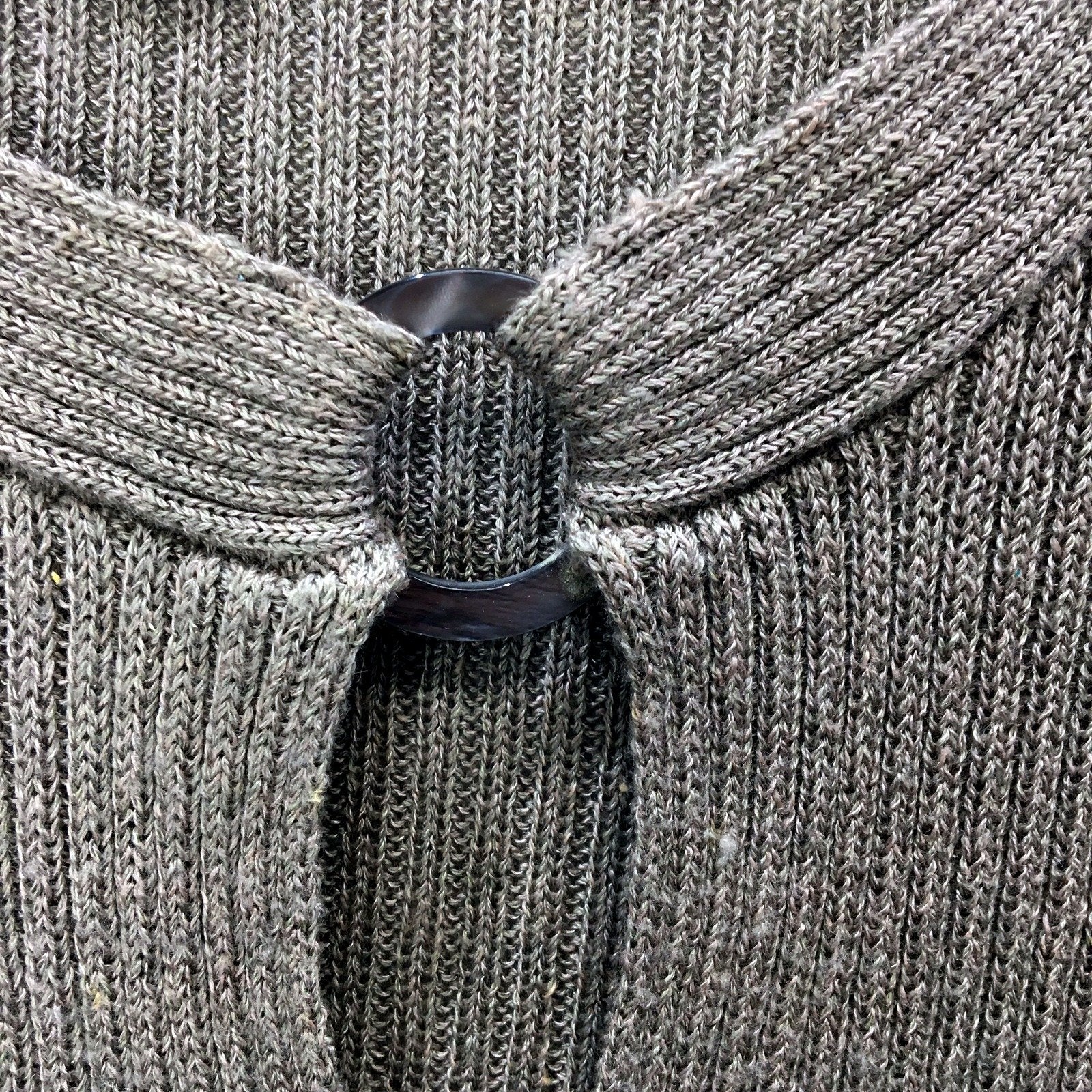 Meredith Womens Oversized Knit Pullover Sweater in Brown, Size XL - Image 5