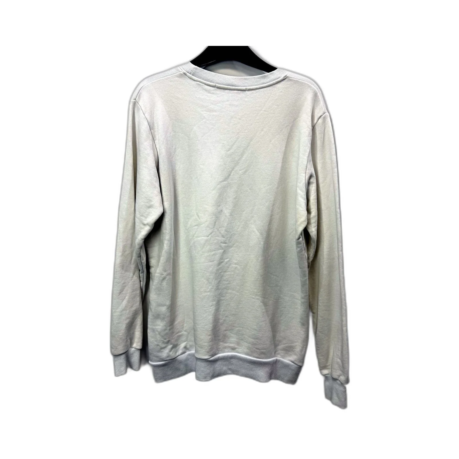 Roberto Cavalli Mens Pullover Sweatshirt White Graphic Print Cotton Size M - Image 2