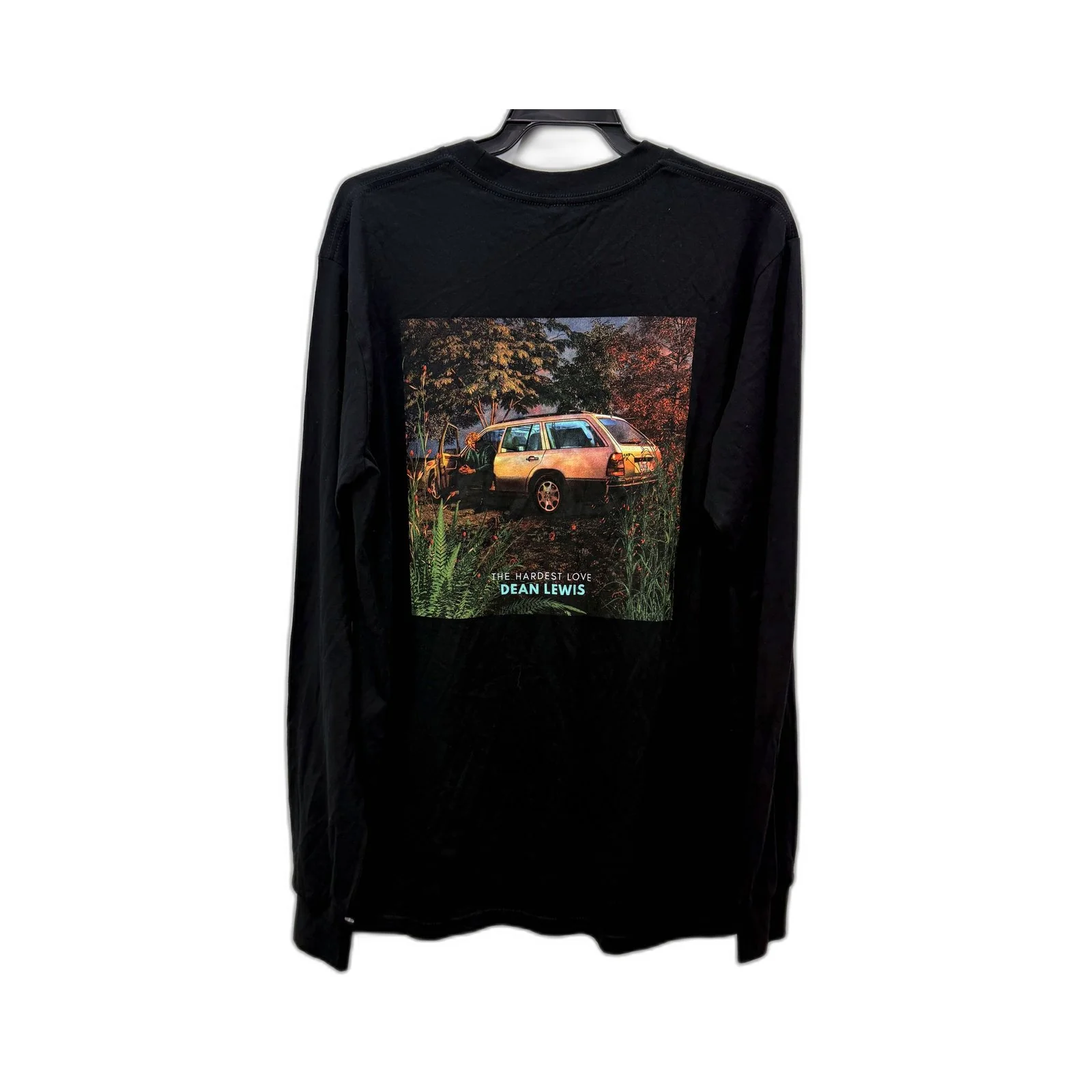 Dean Lewis Mens Black Long Sleeve Graphic Cotton T-Shirt, Size M - Image 2