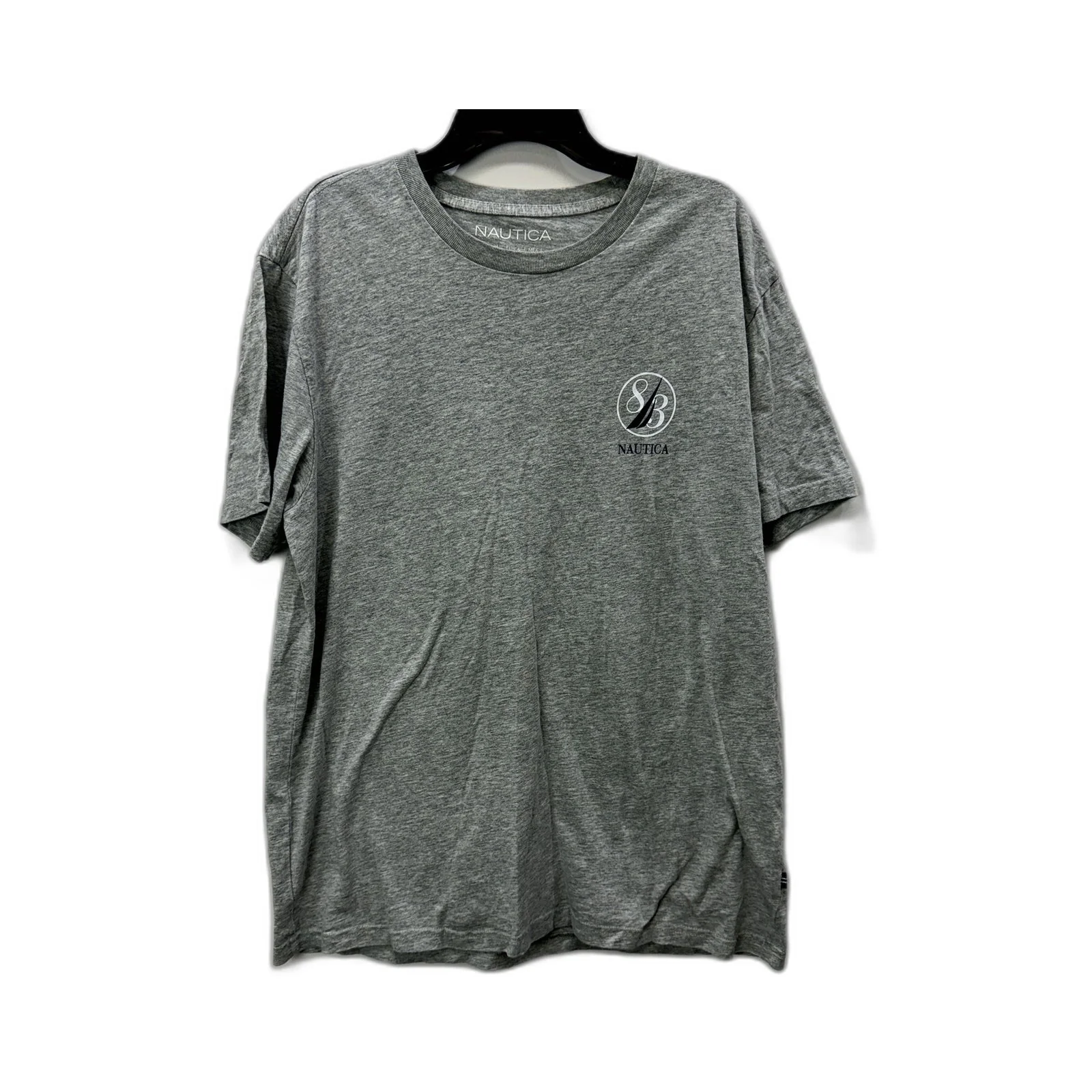 Nautica Mens Gray Cotton T-Shirt for Casual Everyday Wear, Size M
