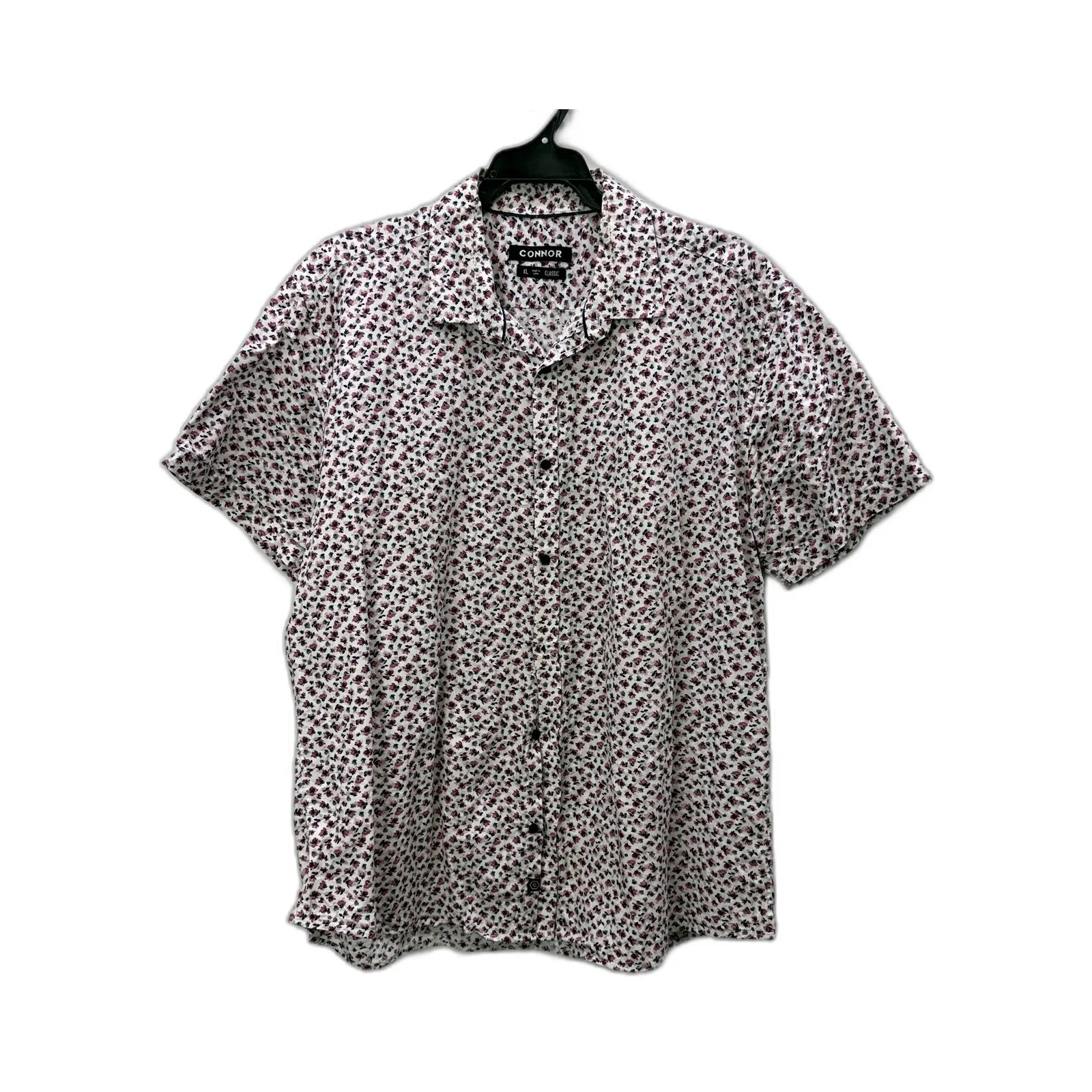 Connor Mens Button-Down Shirt Multi Color Floral Print Casual Cotton Size XL