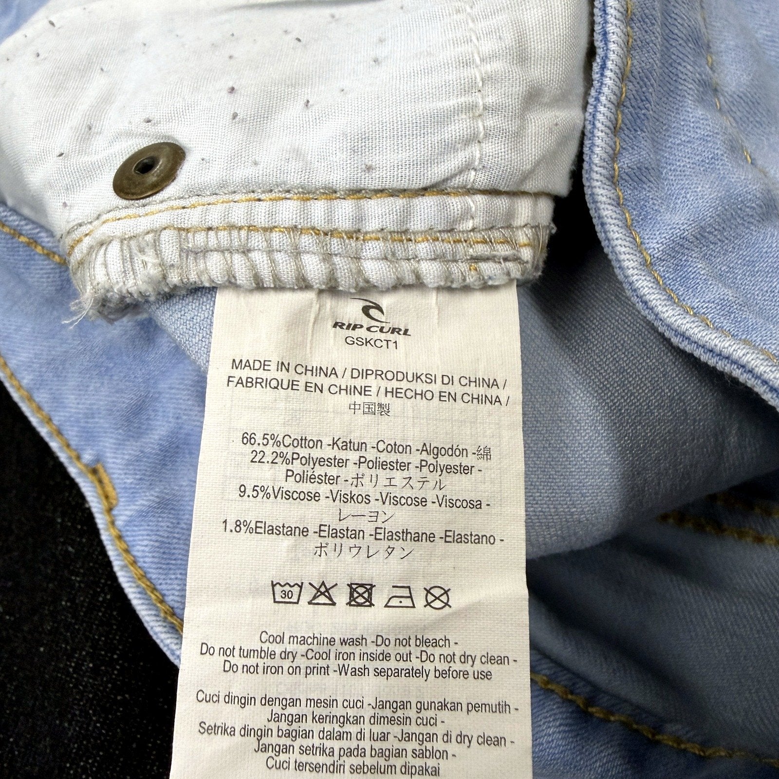 Rip Curl Womens Light Blue Denim Skirt for Casual Wear, Size 8 - Image 5